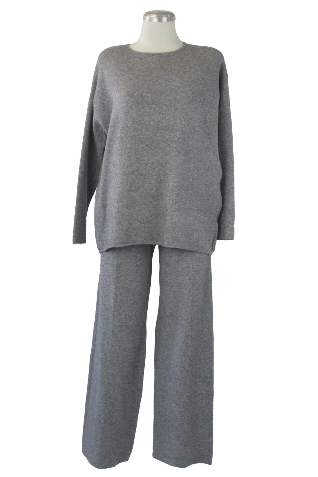 OJ-2723 Conjunto Suéter Liso y Línea de Costura