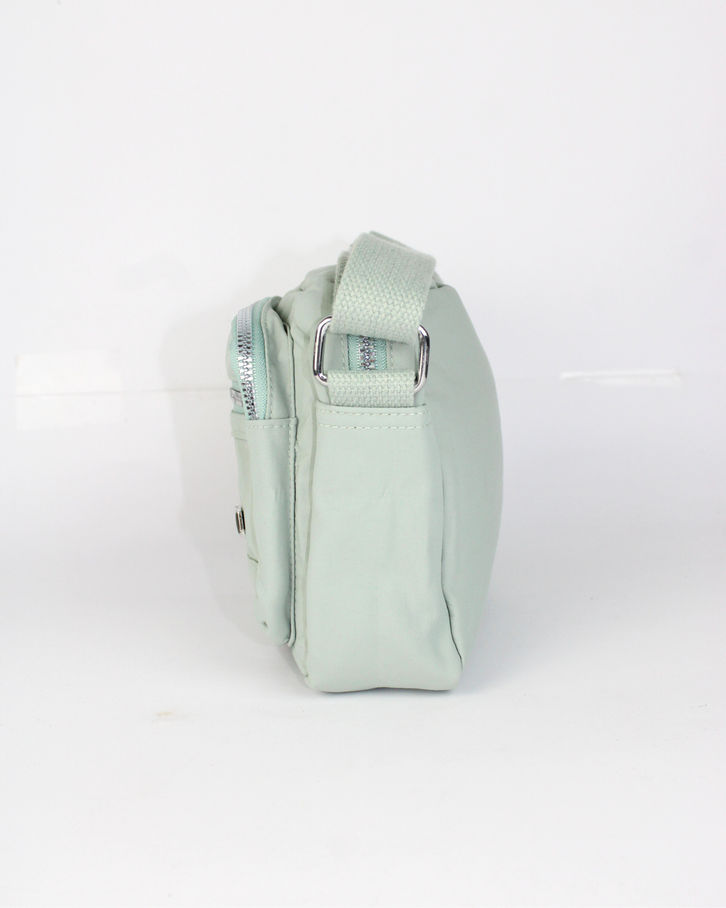 ROSSI5001 Bolso Pequeño Triple Zipper Plata