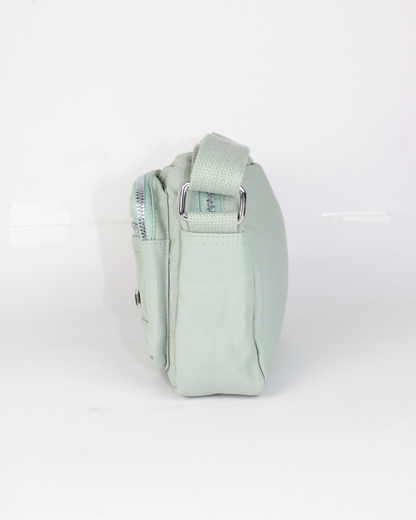 ROSSI5001 Bolso Pequeño Triple Zipper Plata