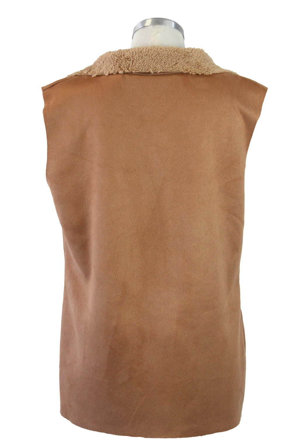25357 Chaleco de Gamuza Liso con Jareta
