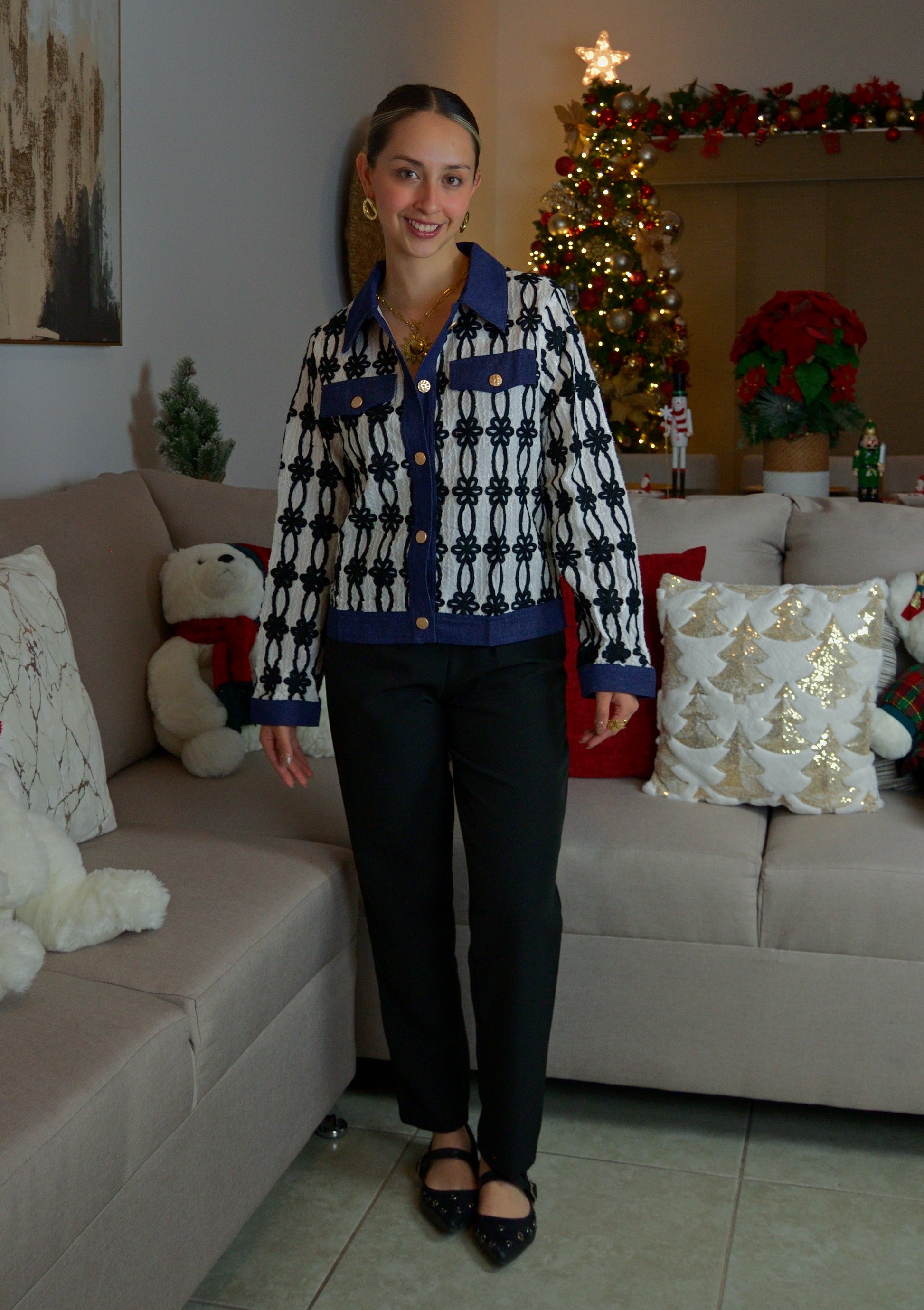 24133 Pantalón Pinzas Pierna Ancha