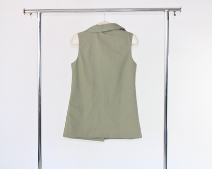 LDD1058 Chaleco largo lino