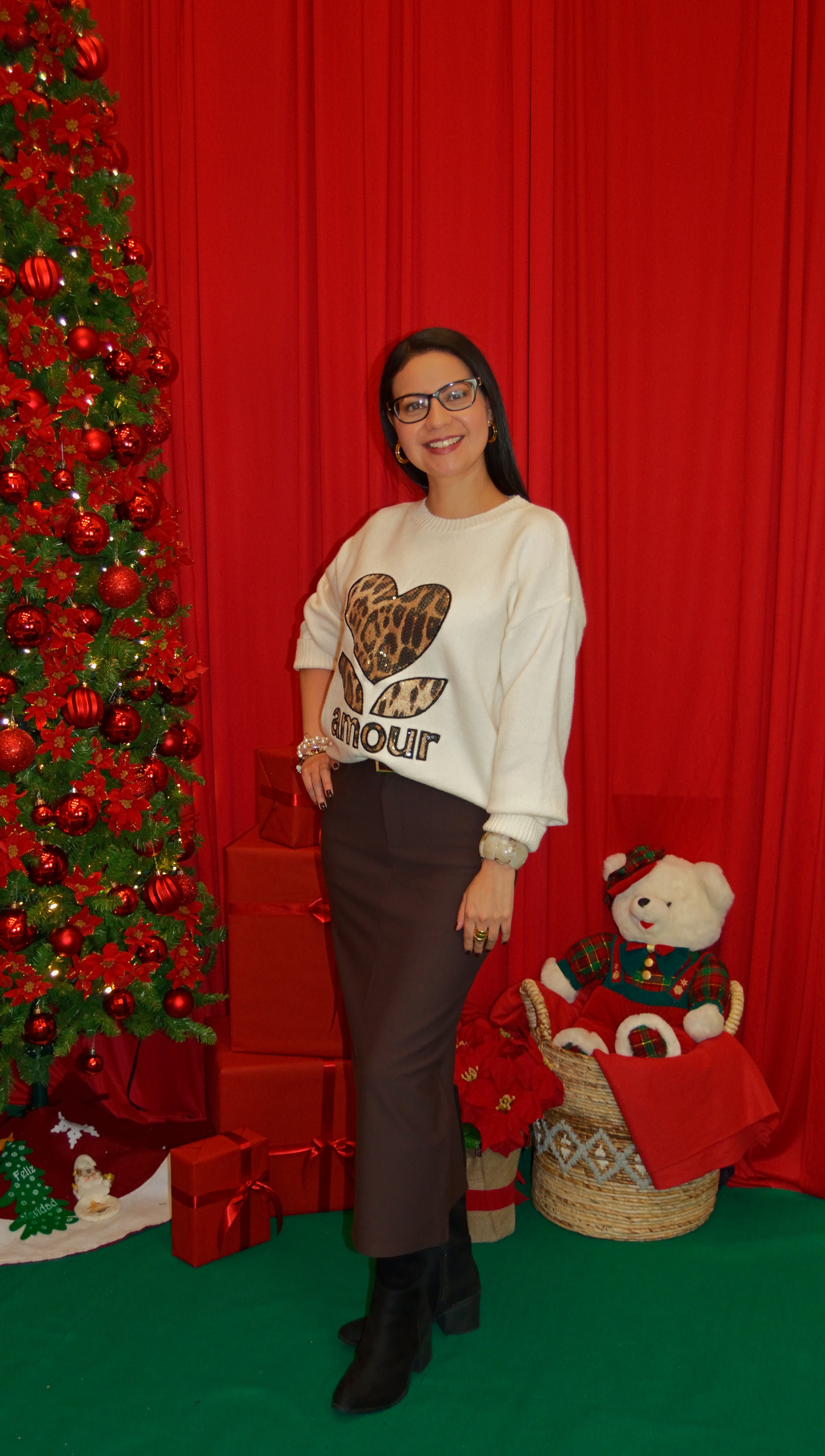 T3040 Falda Lisa con Cinto Hebilla Cuadrada