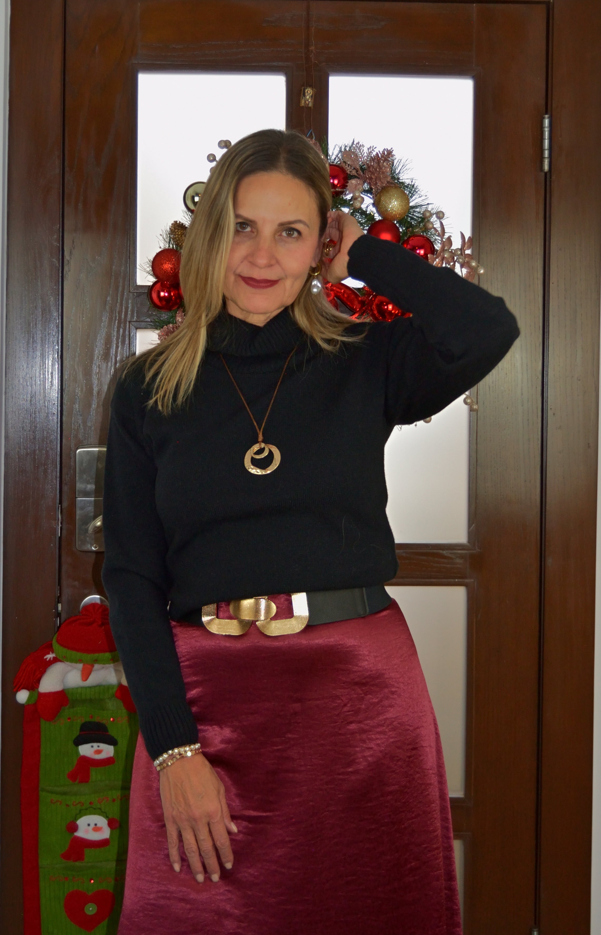 ST091 Suéter Tejido Liso Cuello de Tortuga