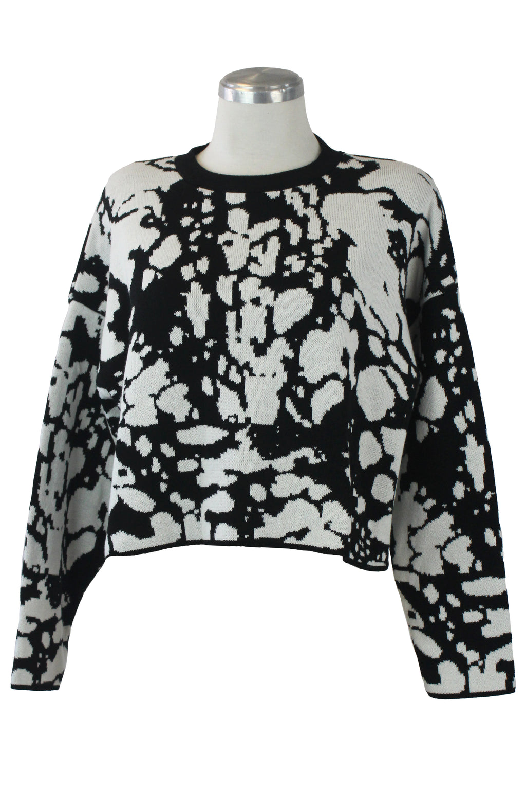 522 Sueter Ancho Estampado Vaca Mancha Chica