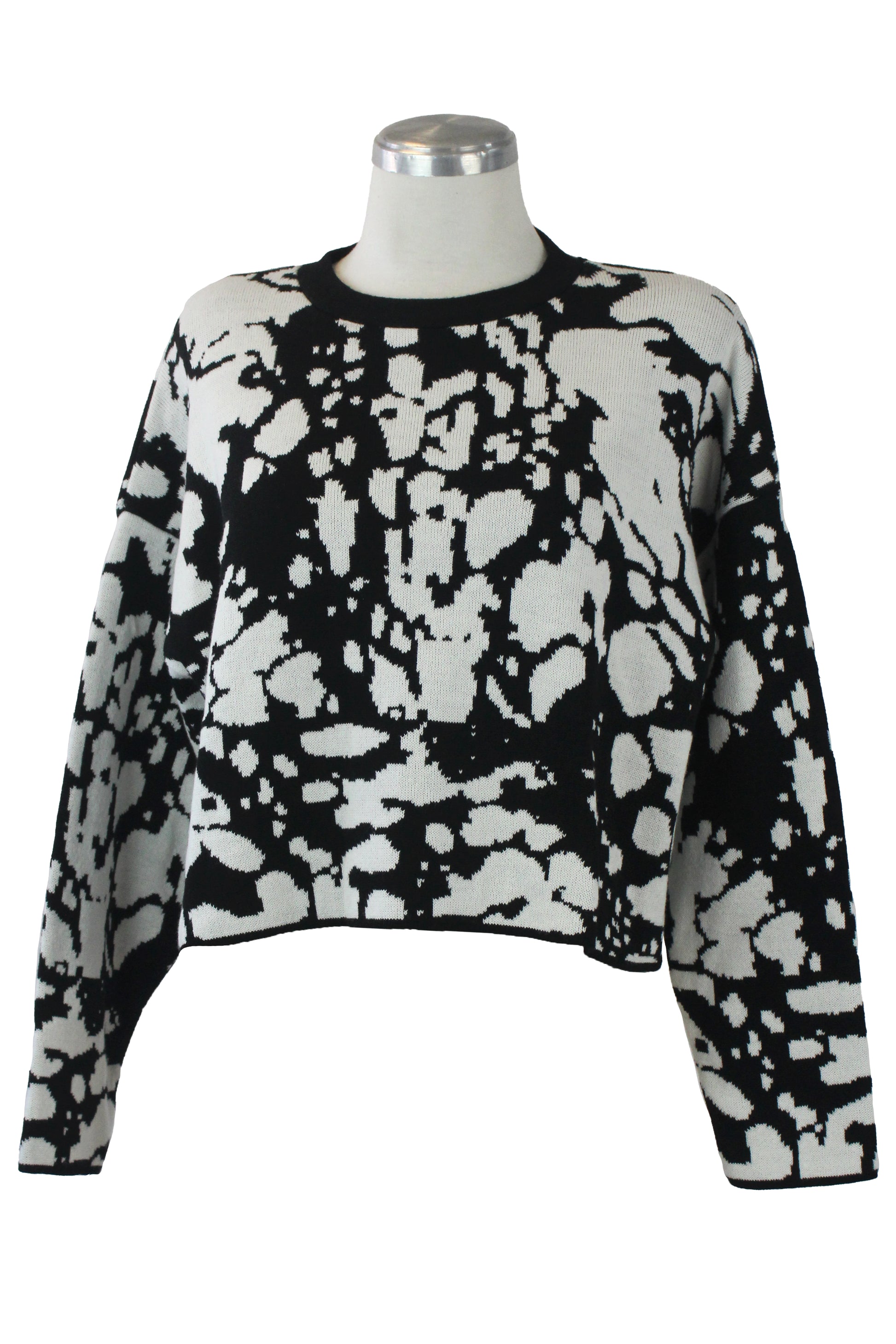 522 Sueter Ancho Estampado Vaca Mancha Chica