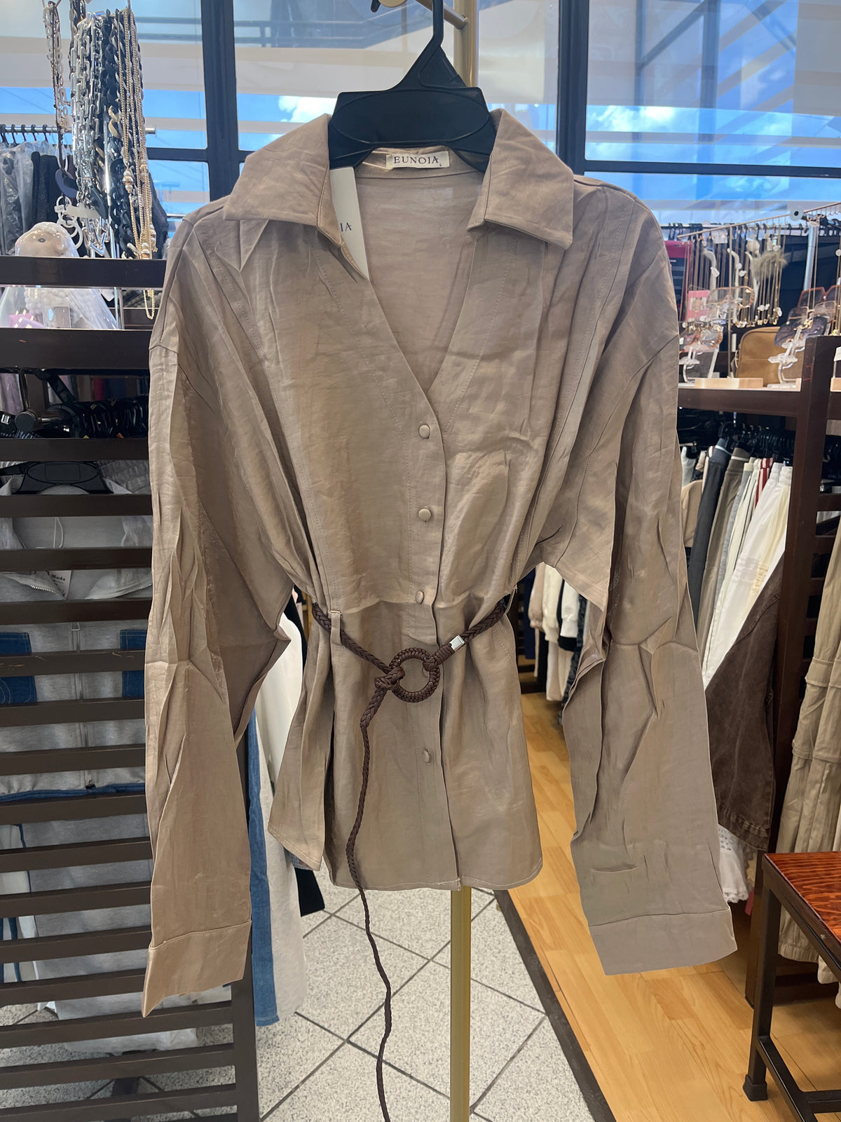 EU-HS710-12 Camisa Cinto Trenza