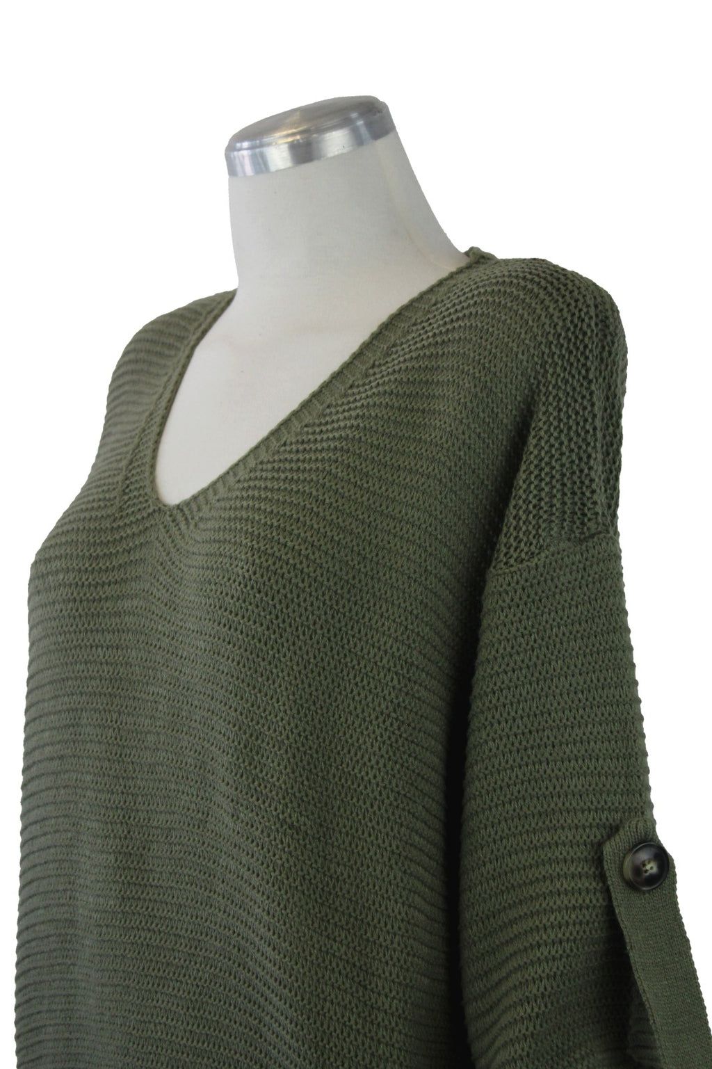 25601 Suéter Tejido de Ondas y Botón