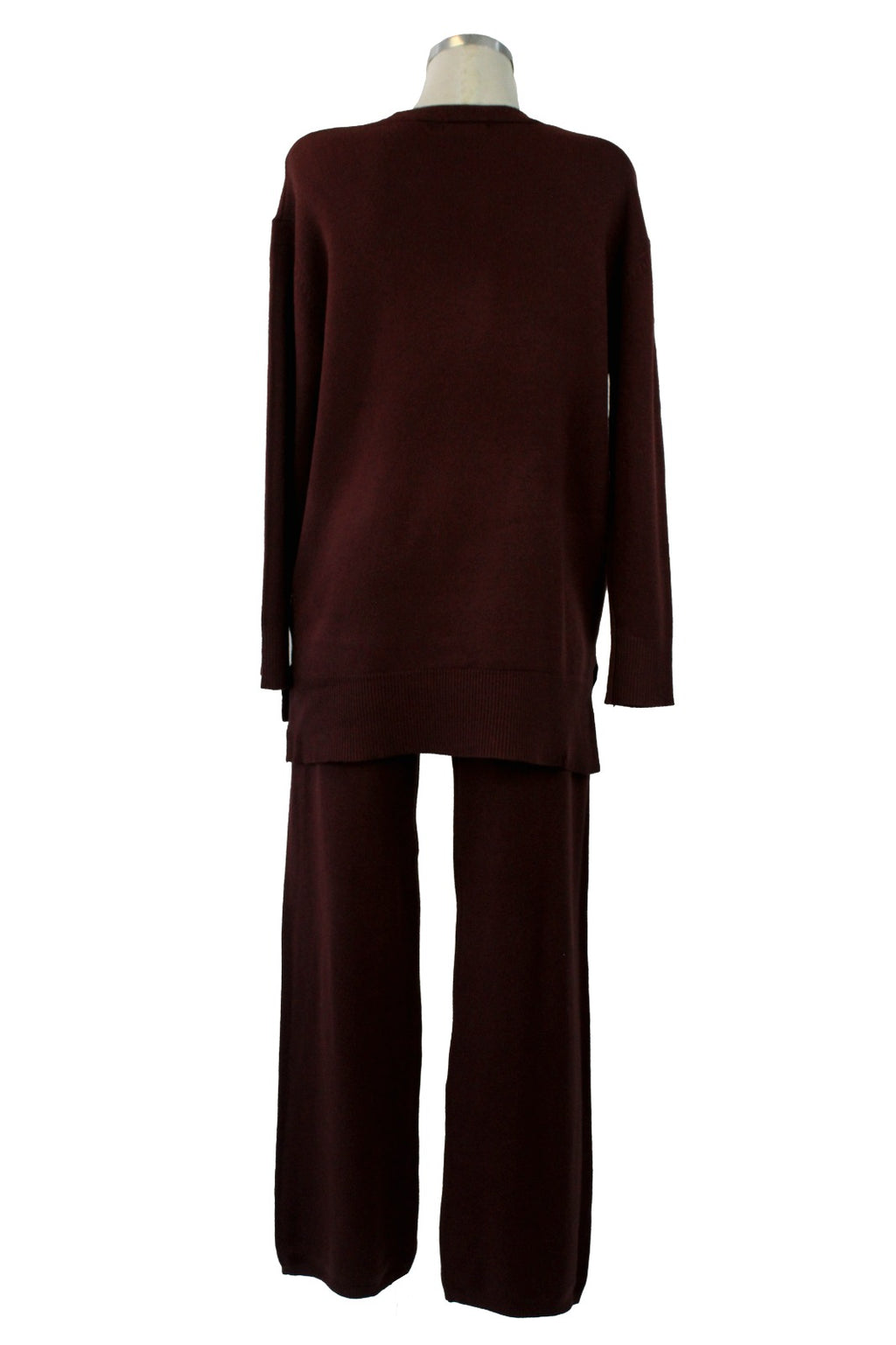 OJ-2668 Conjunto Suéter Liso con Bolsillos