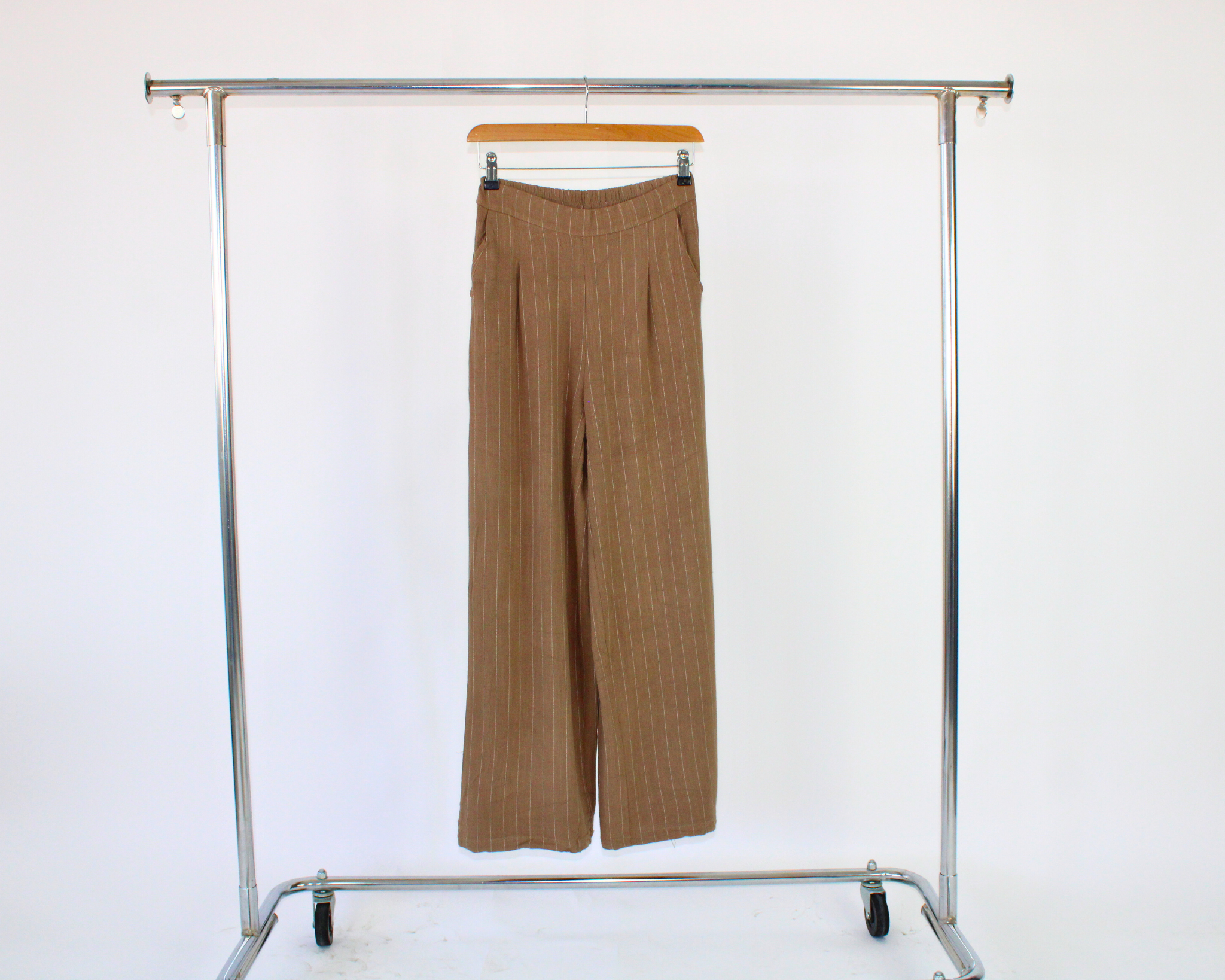 71737 Pantalon de Vestir Rayas y Elastico