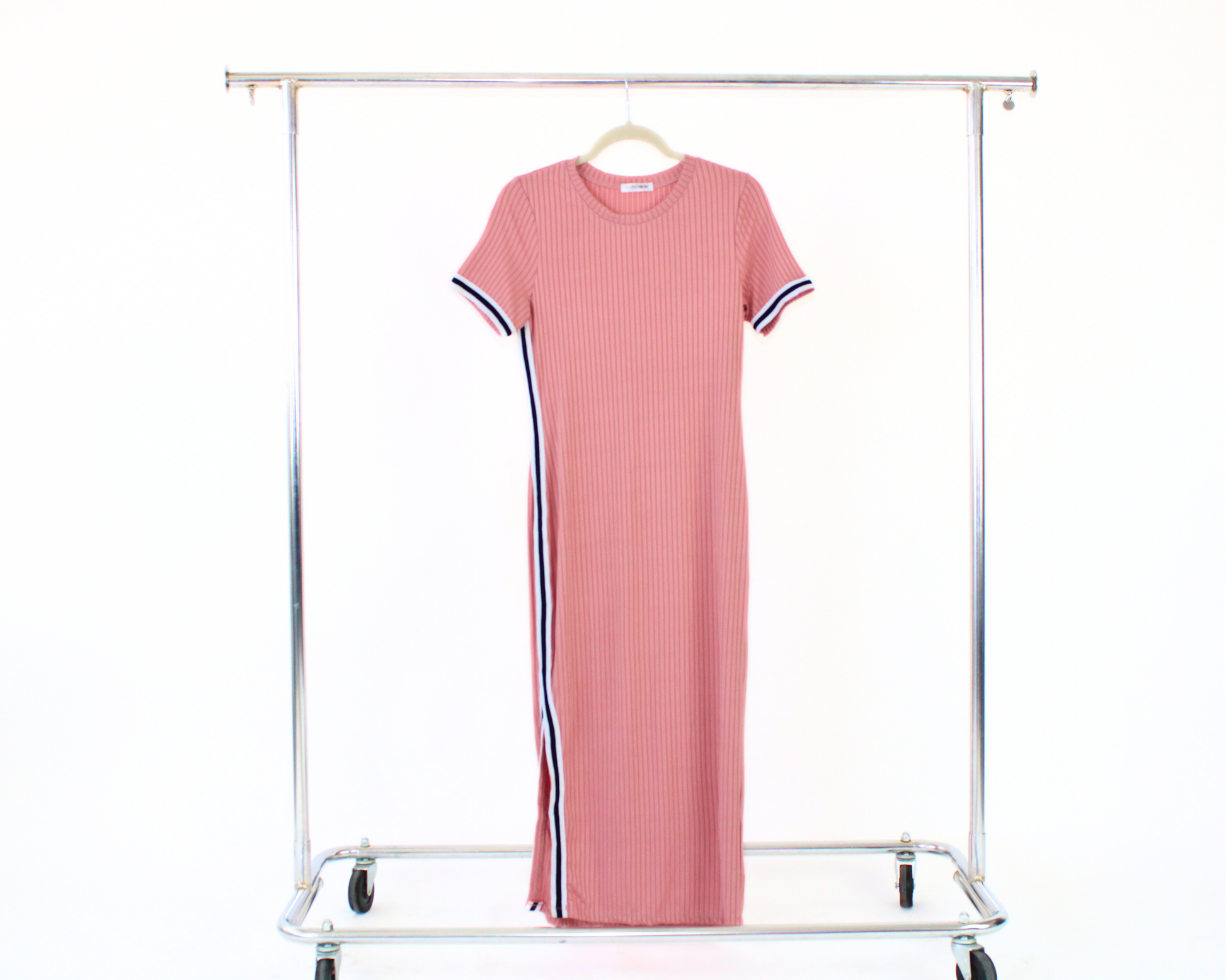 GOP521 Vestido Largo Rayas Texturizadas