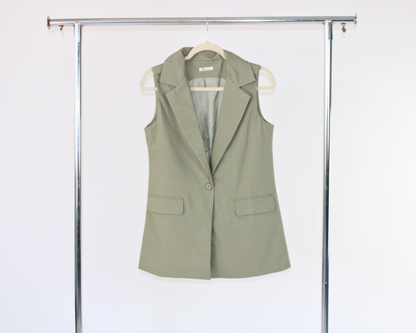 LDD1058 Chaleco largo lino