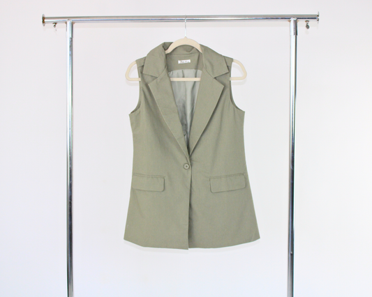 LDD1058 Chaleco largo lino