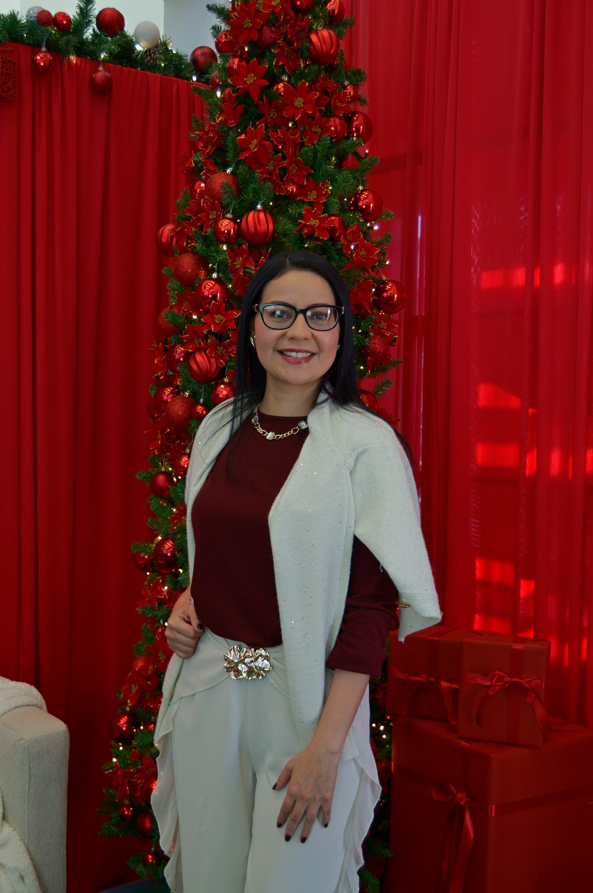 T3259-1 Blusa Lisa Manga Larga Cuello Redondo