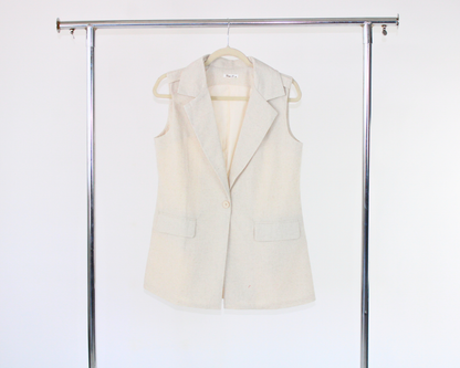 LDD1058 Chaleco largo lino
