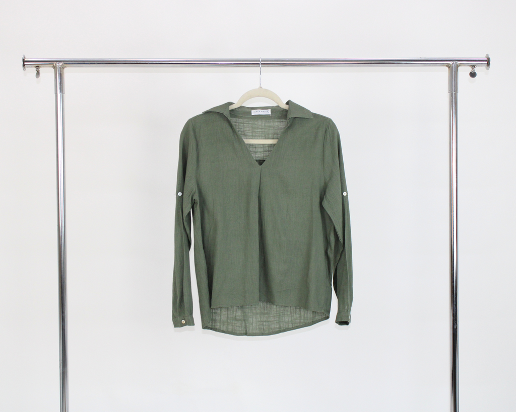 71520 Blusa Cuello camisero