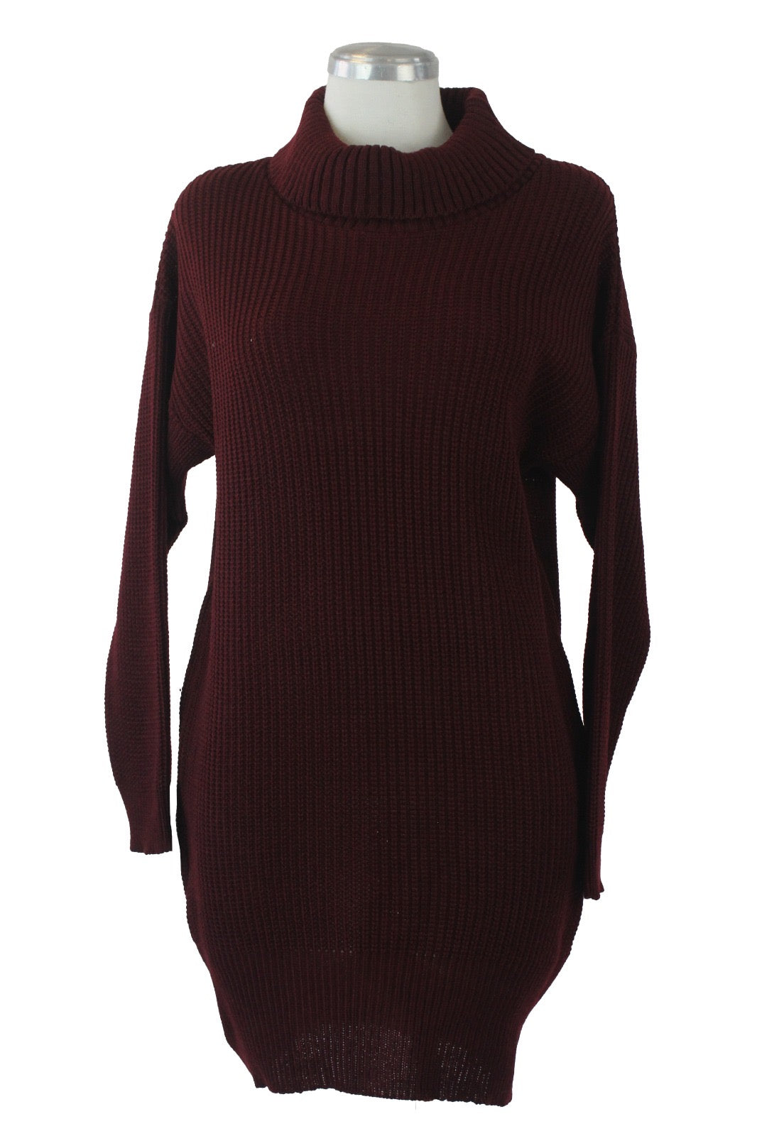 BS085 Blusón Tejido con Cuello de Tortuga