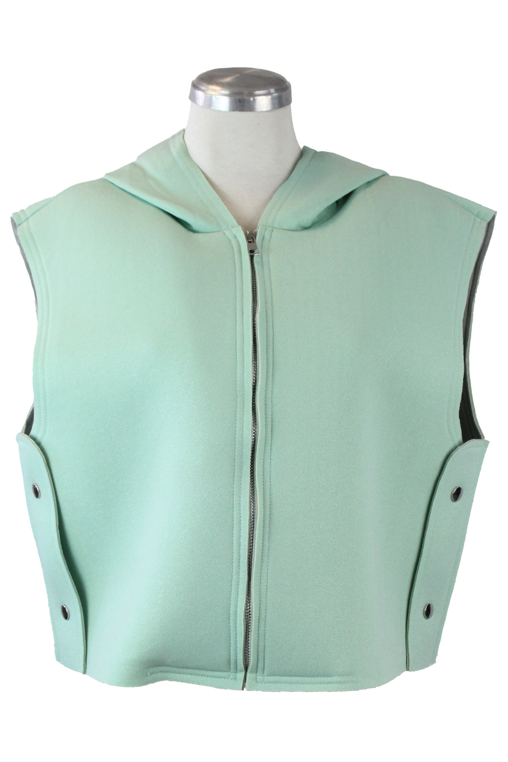 DJ-0376 Chaleco Con Capucha y Botones Laterales