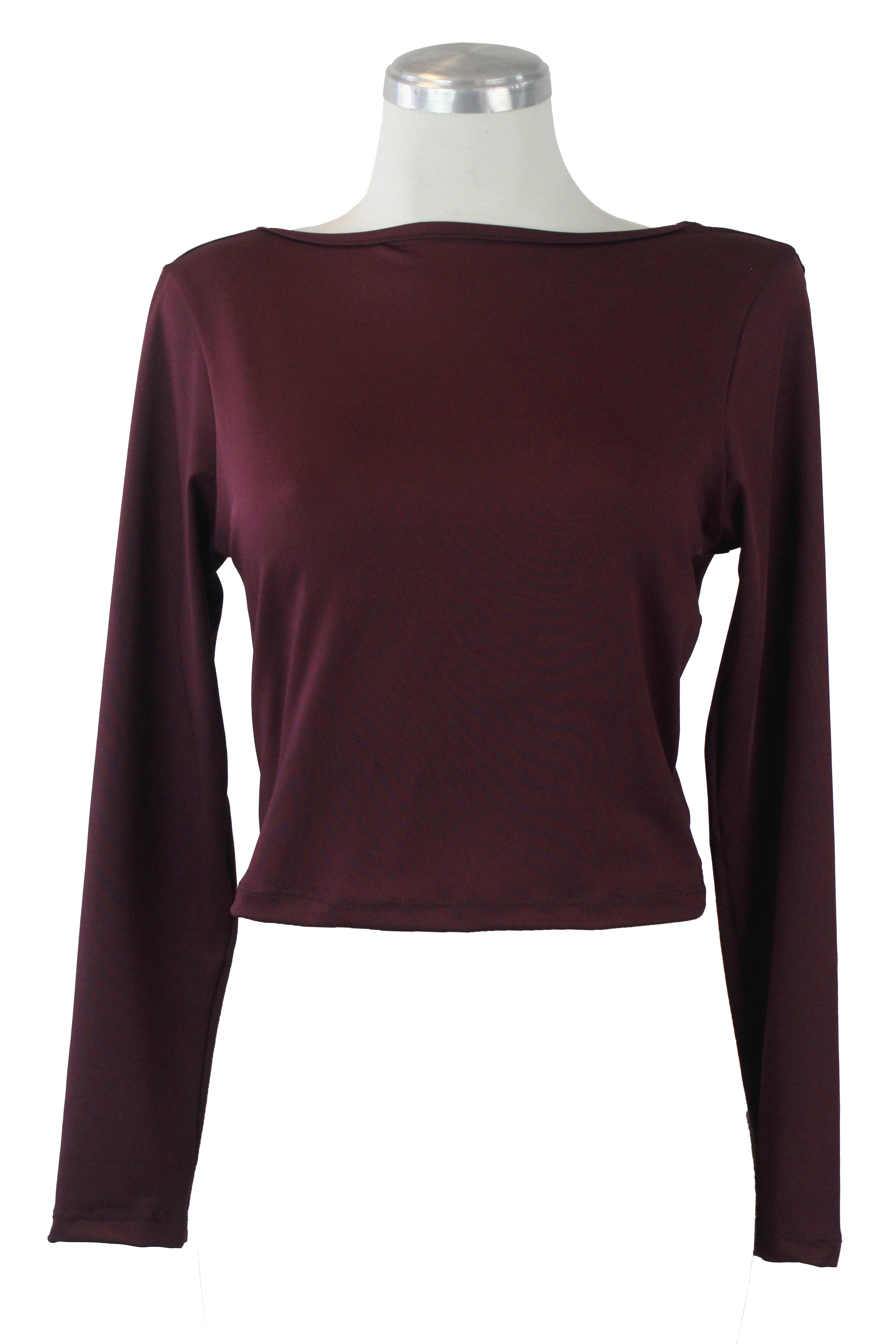 1356LHJ Blusa de Manga Larga con Espalda Descubierta