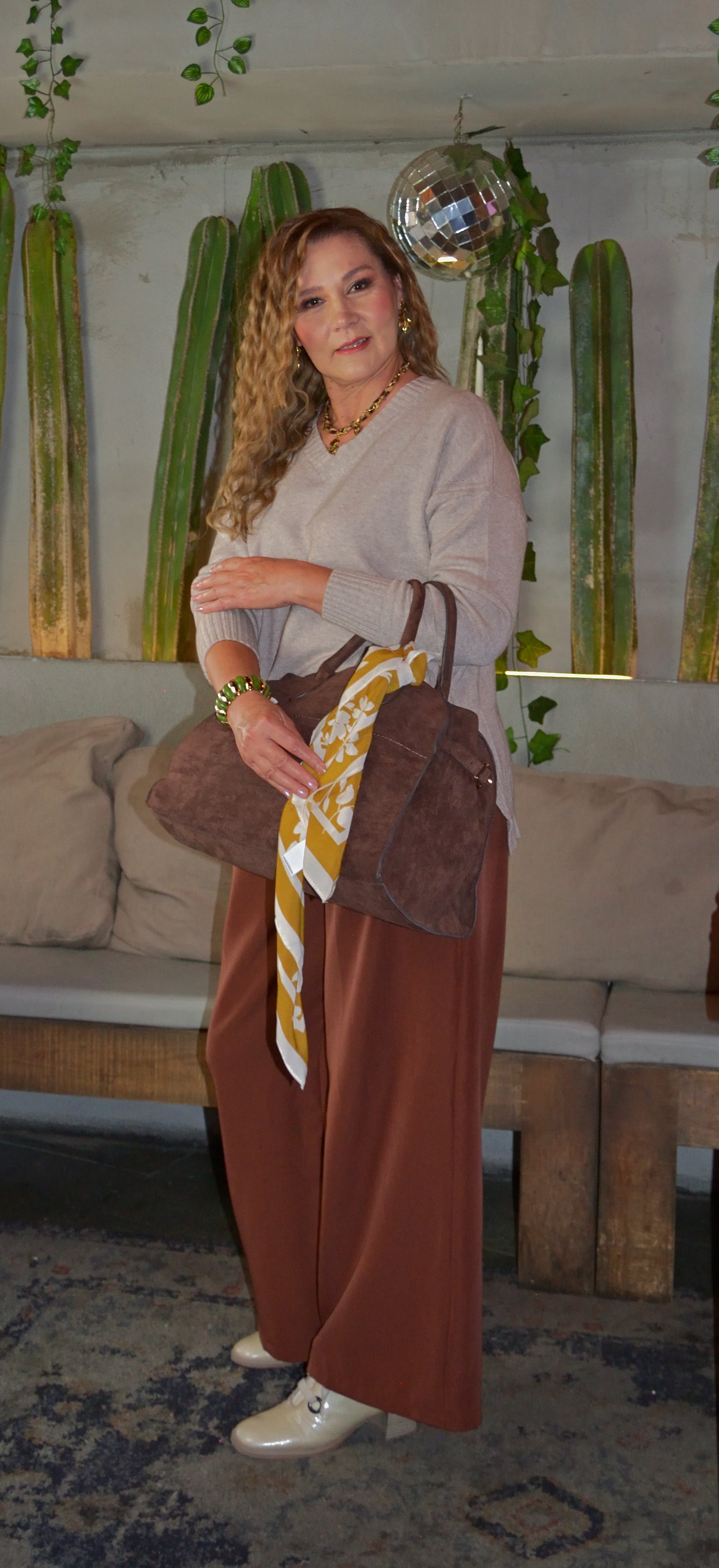 4153BLJ Pantalón Recto con Pinzas