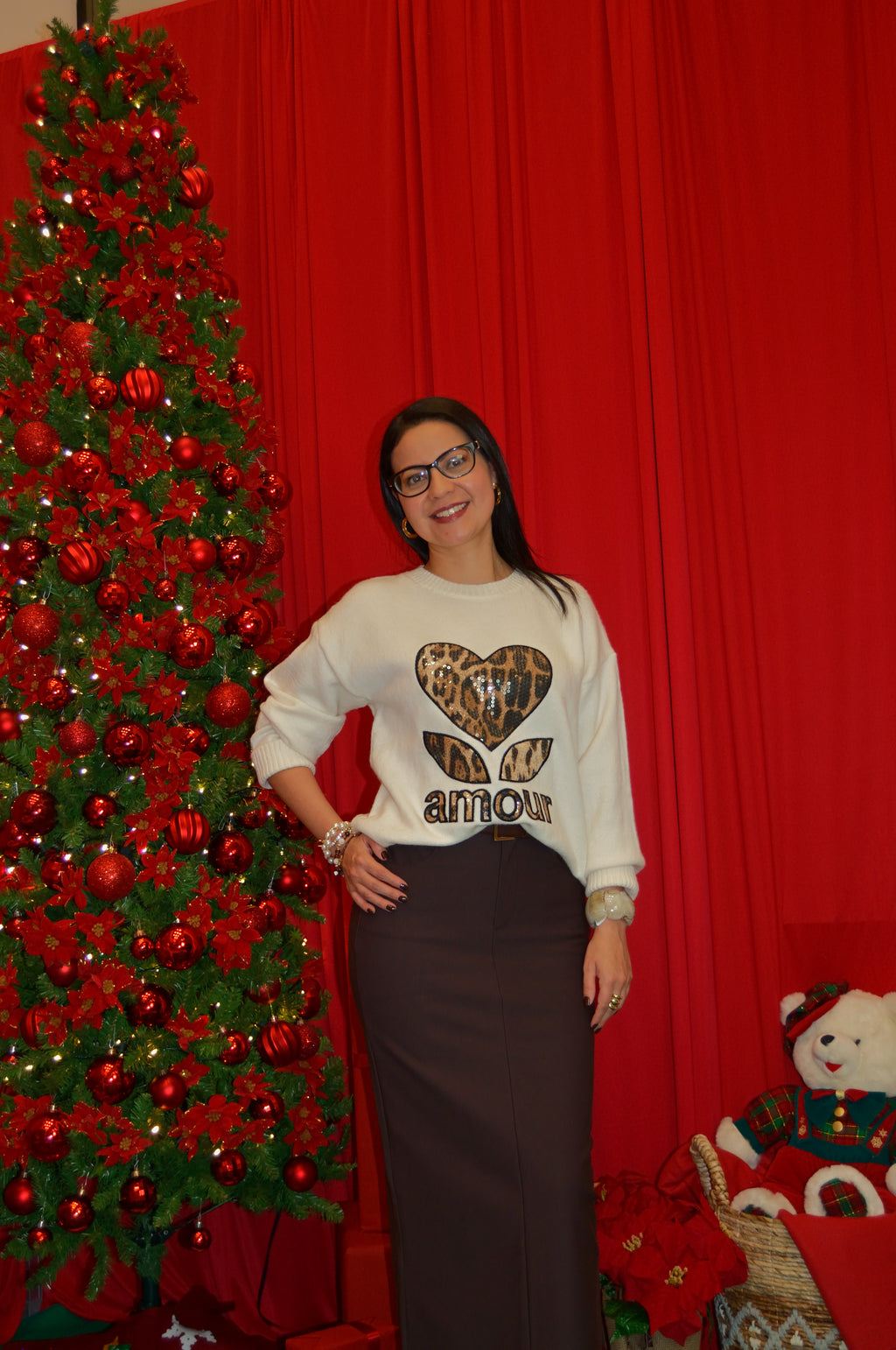 T3040 Falda Lisa con Cinto Hebilla Cuadrada