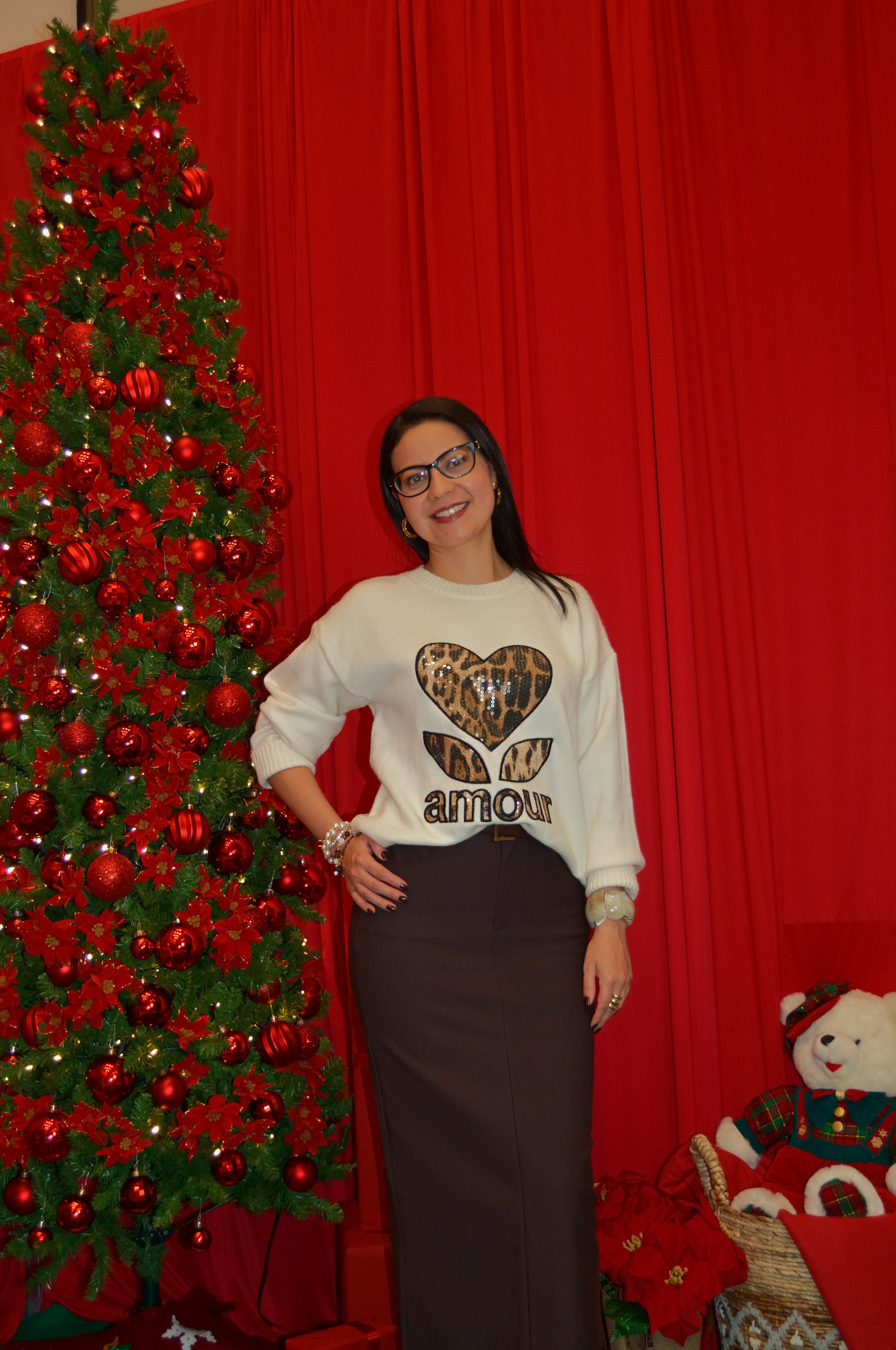 T3040 Falda Lisa con Cinto Hebilla Cuadrada