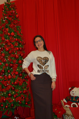 T3040 Falda Lisa con Cinto Hebilla Cuadrada