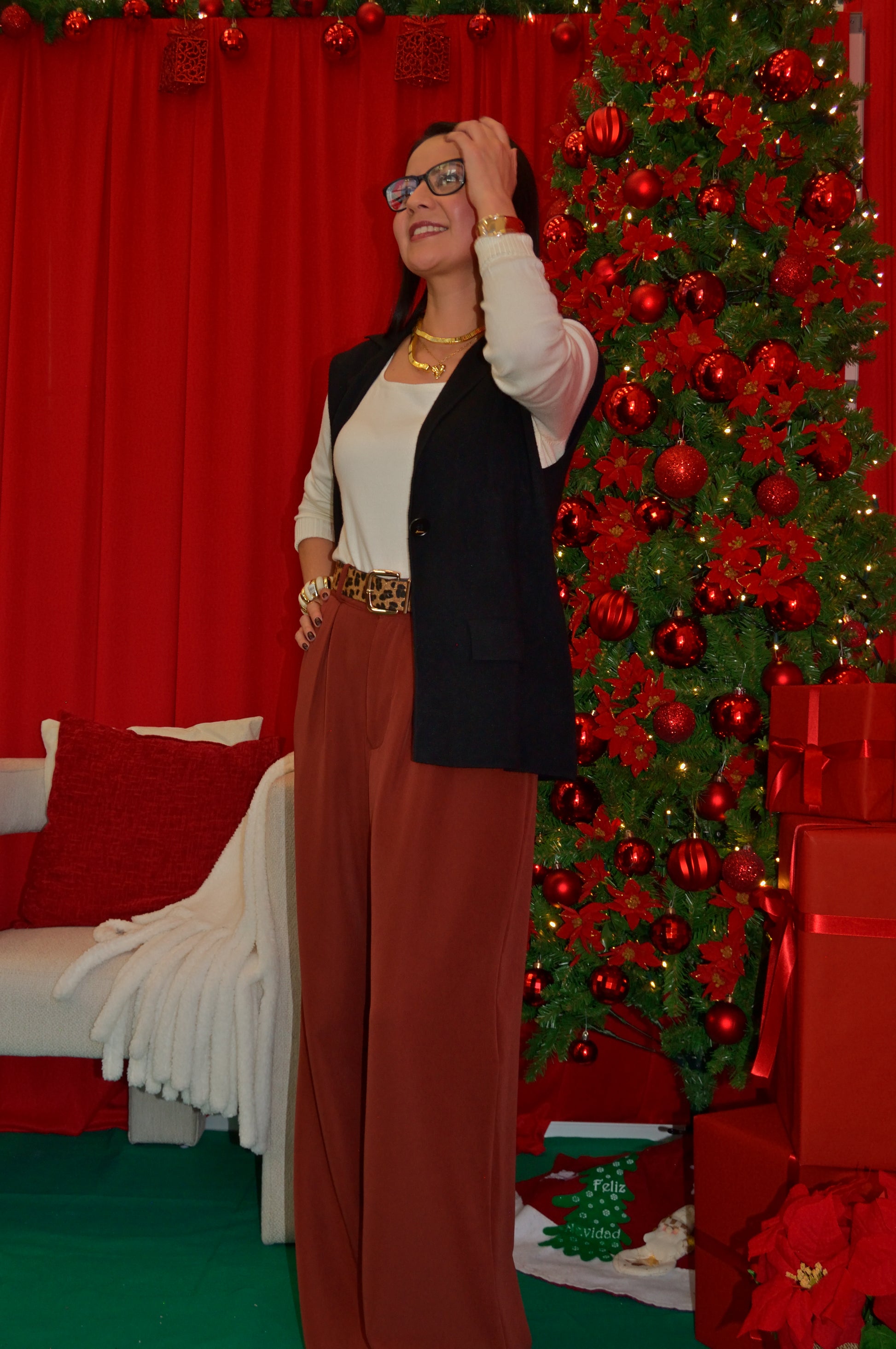 4153BLJ Pantalón Recto con Pinzas