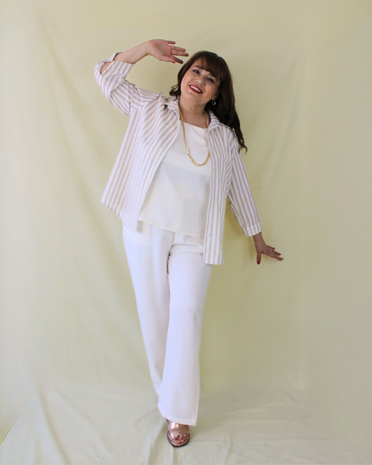 0894 Pantalon pinzas pierna ancha