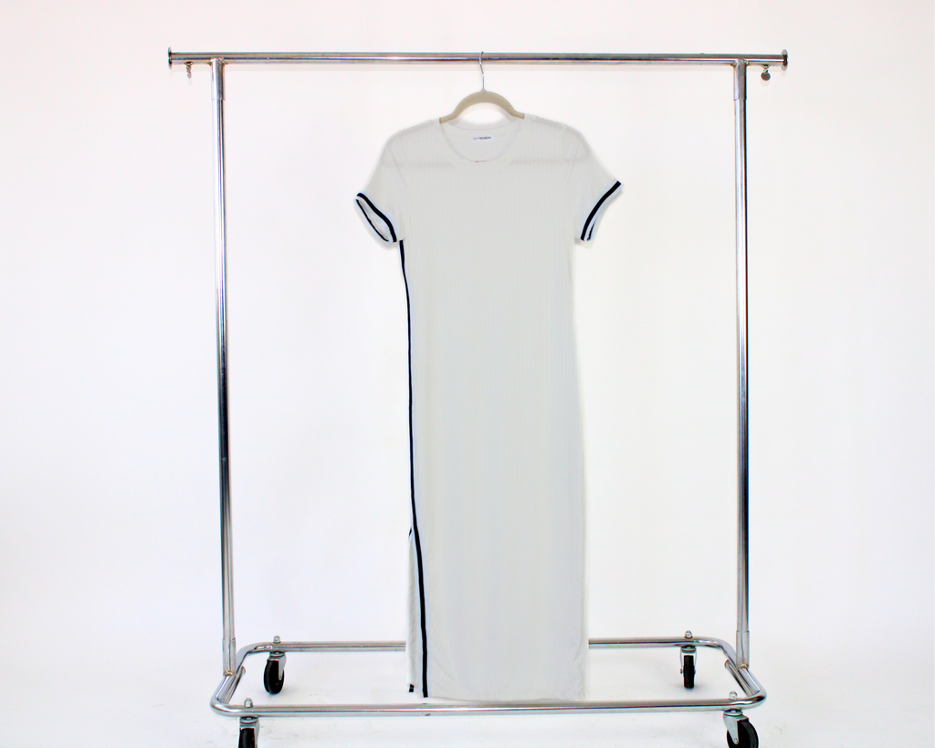 GOP521 Vestido Largo Rayas Texturizadas