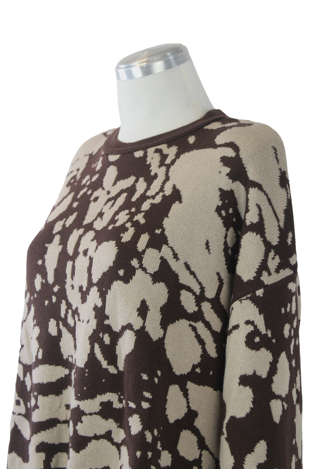 522 Sueter Ancho Estampado Vaca Mancha Chica