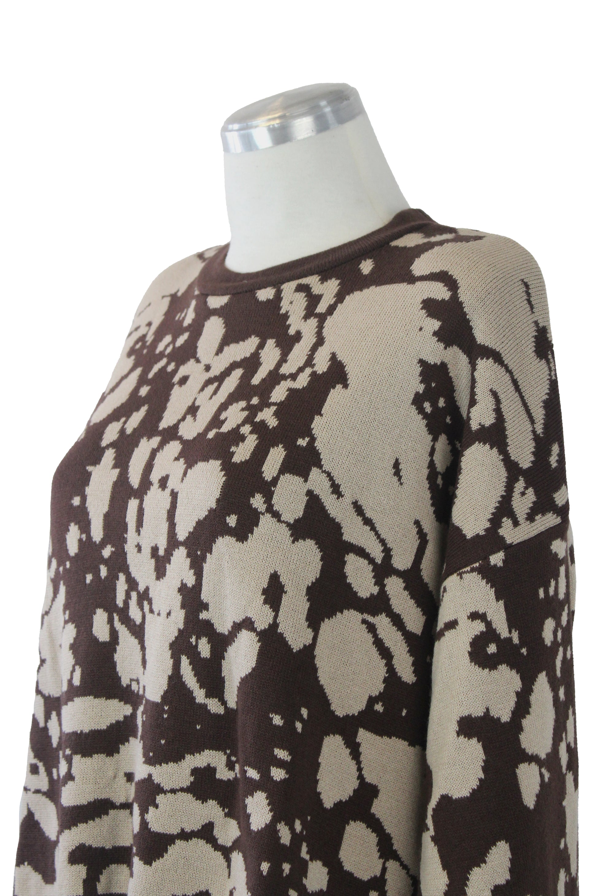 522 Sueter Ancho Estampado Vaca Mancha Chica