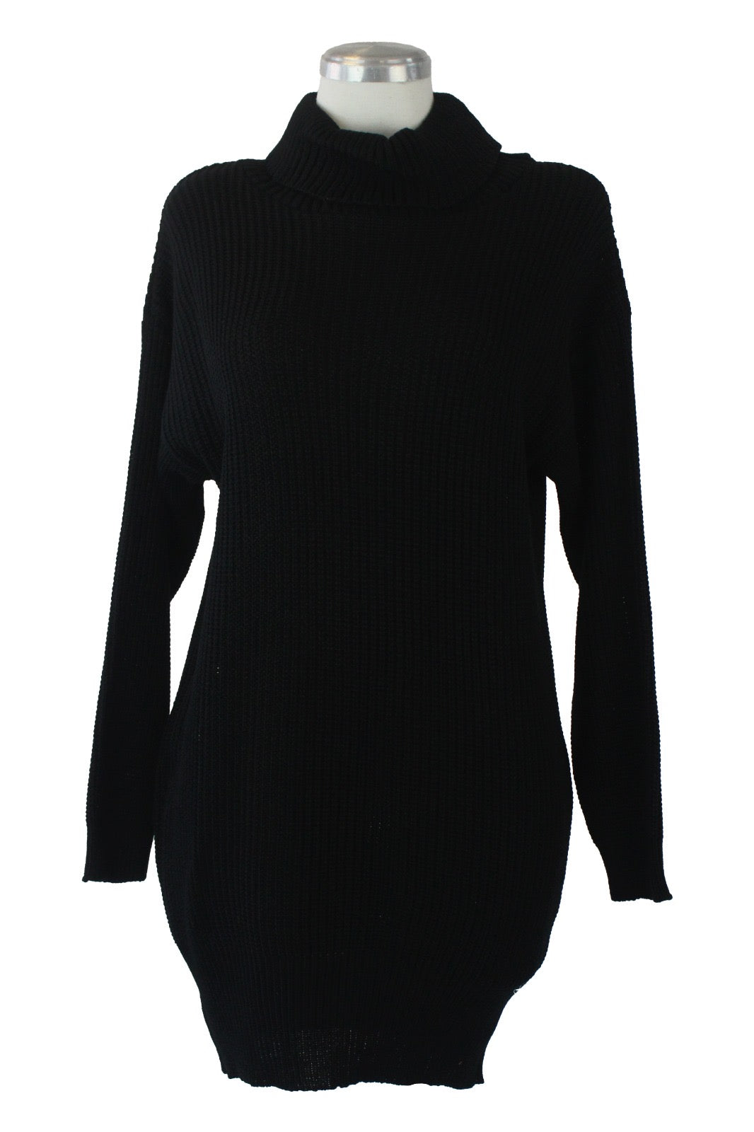 BS085 Blusón Tejido con Cuello de Tortuga