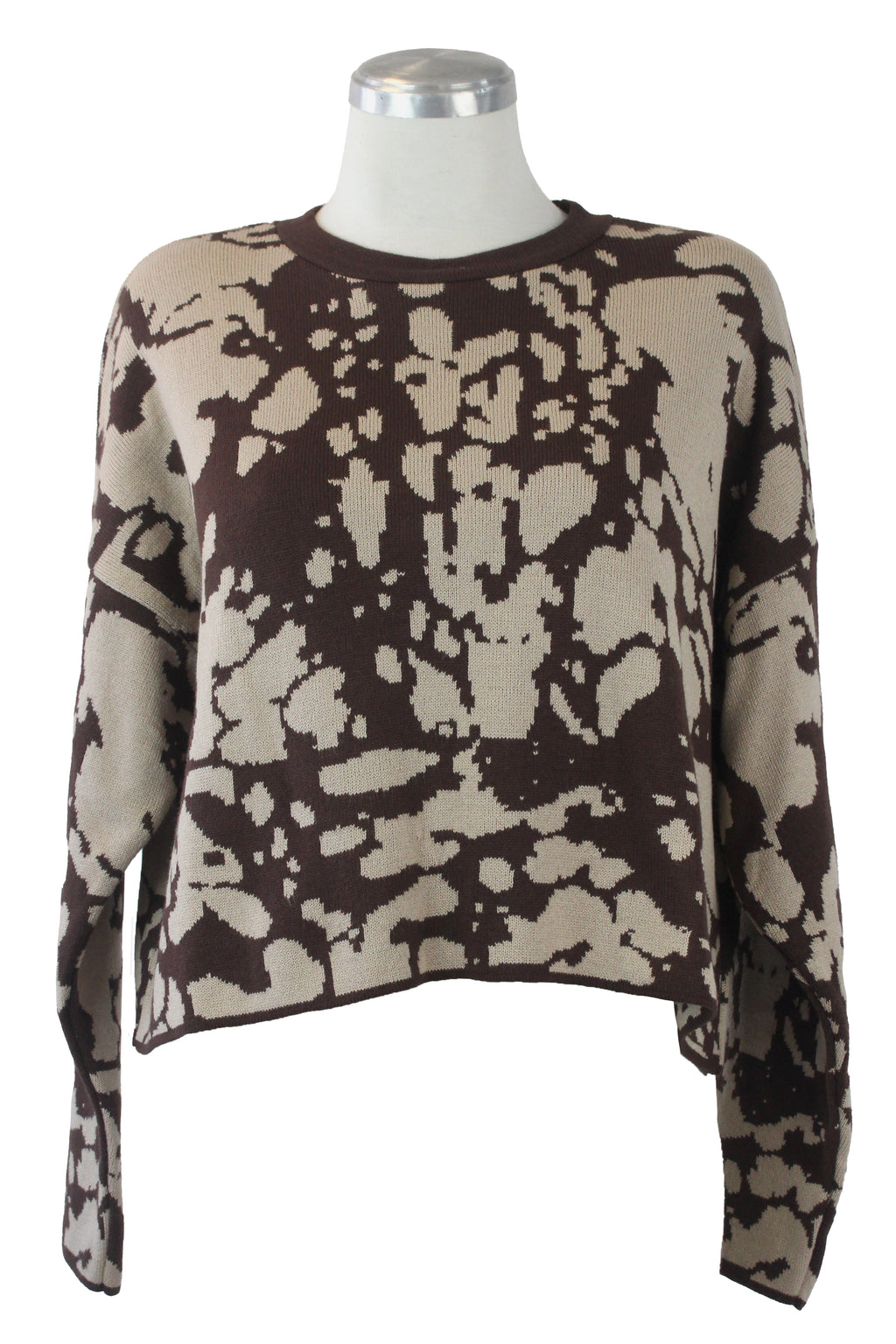 522 Sueter Ancho Estampado Vaca Mancha Chica