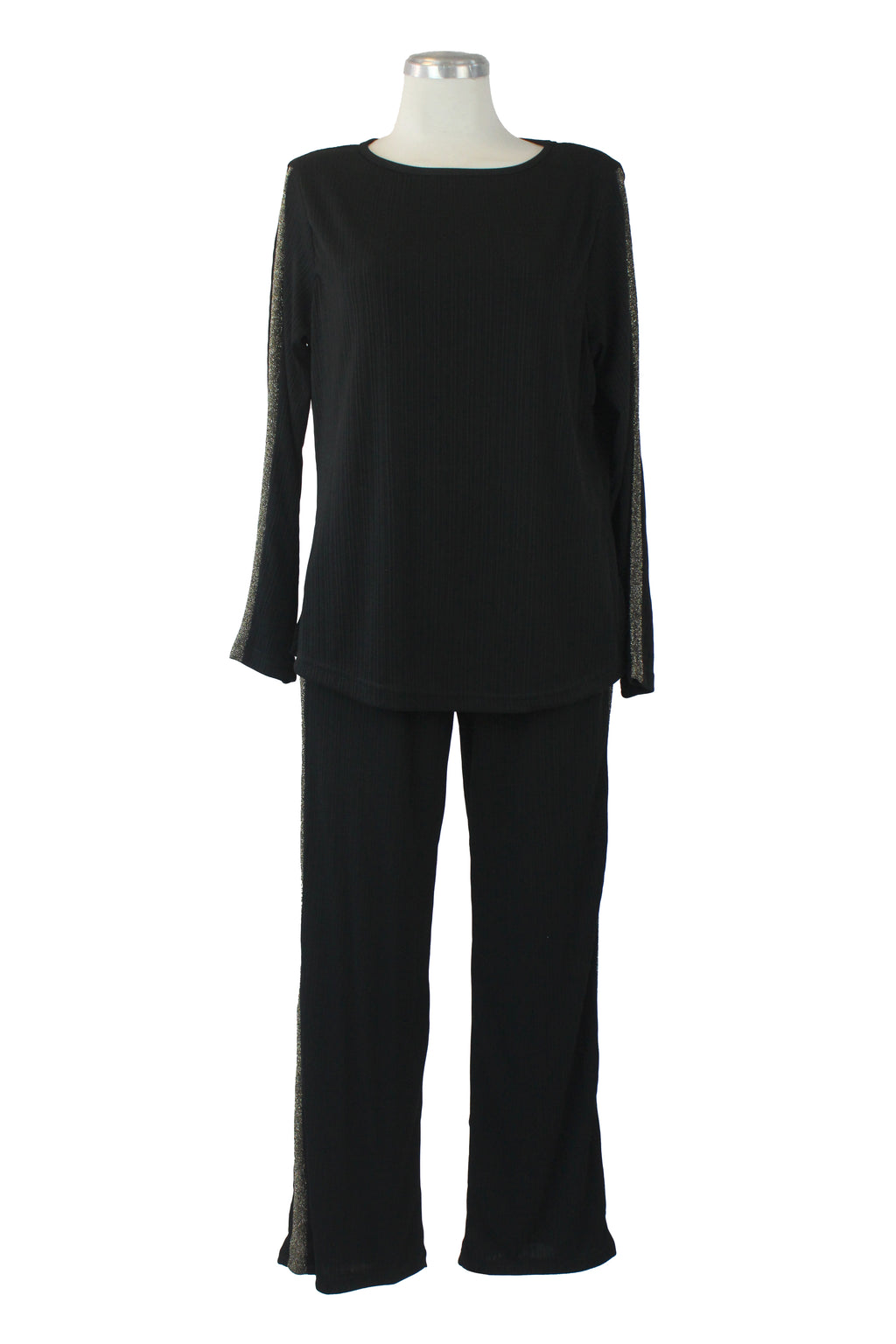 434 Conjunto de Manga Larga con Línea de Brillos