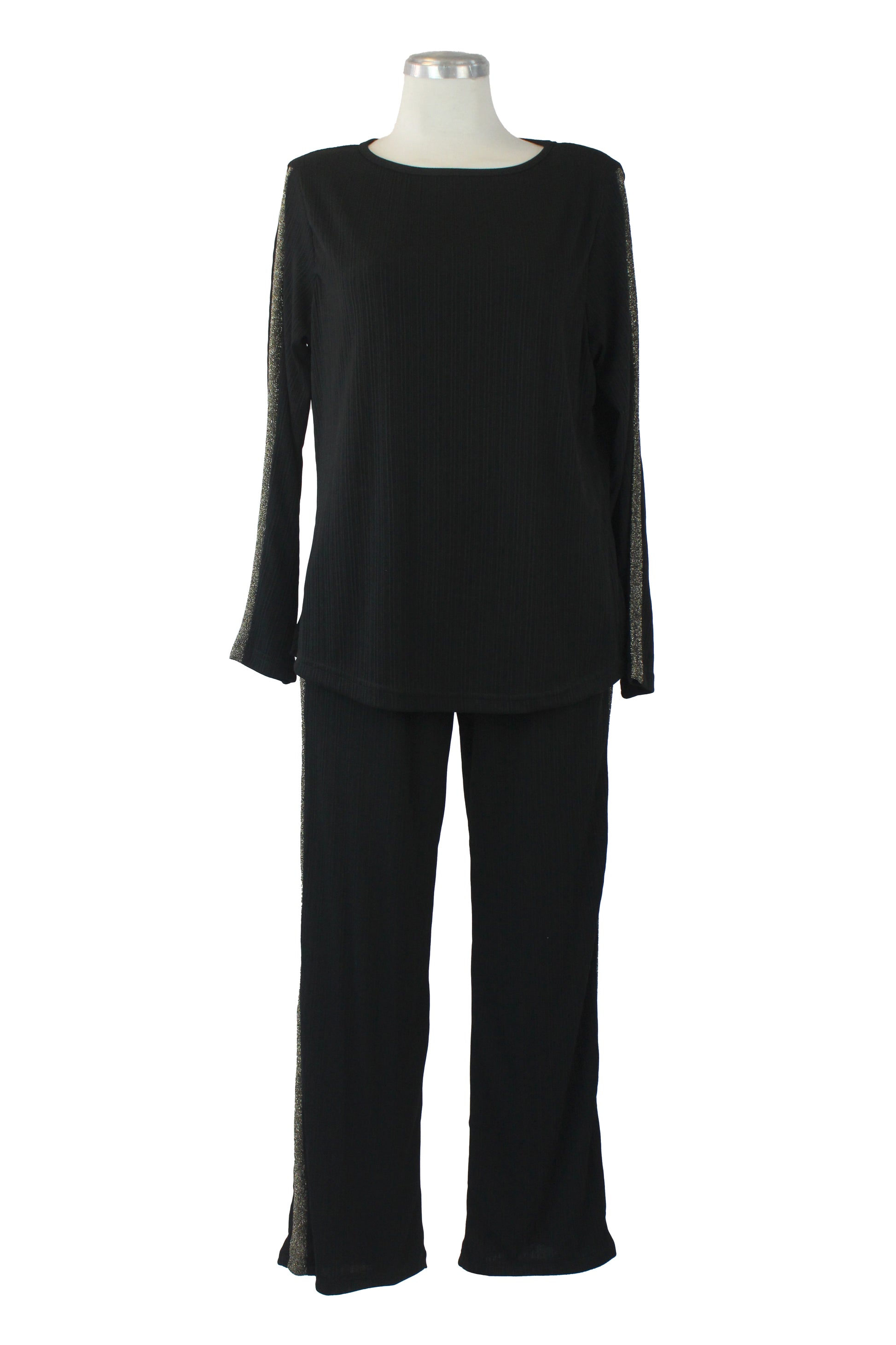 434 Conjunto de Manga Larga con Línea de Brillos