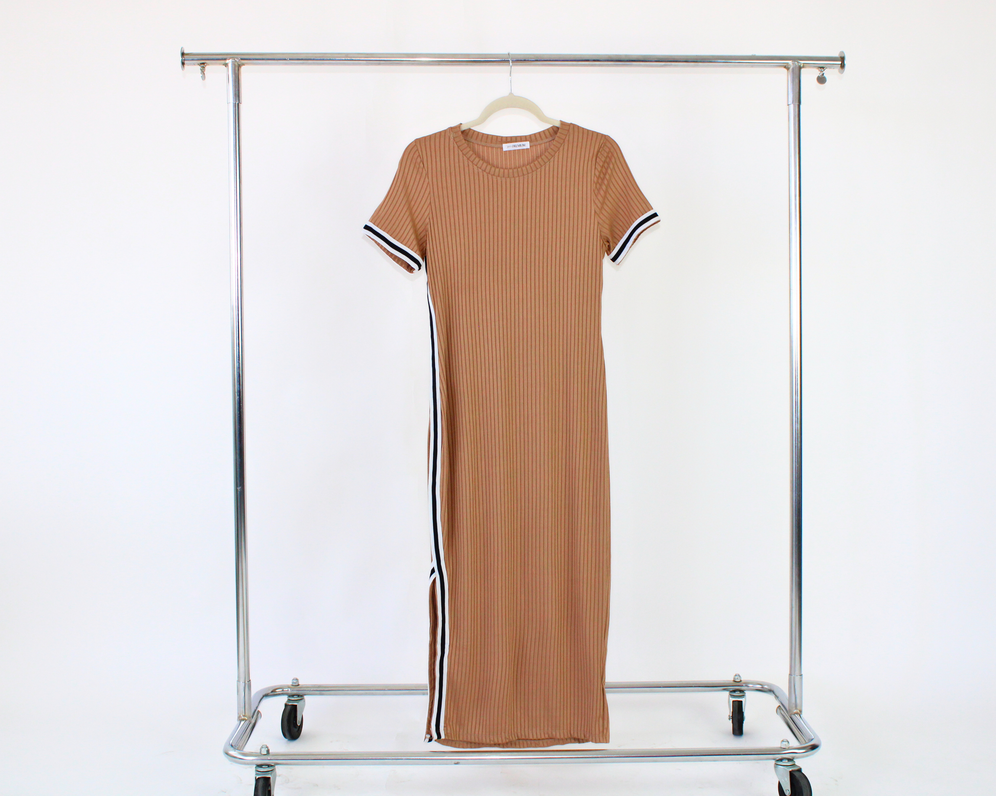 GOP521 Vestido Largo Rayas Texturizadas