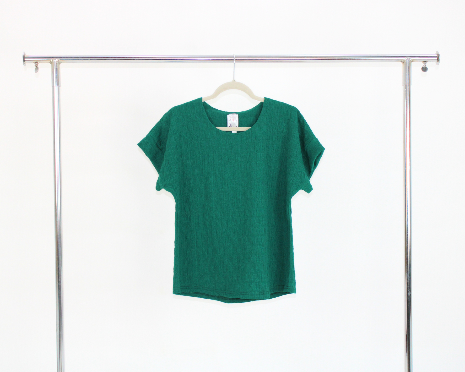 M2449c Blusa Cuello Redondo Corrugado Cuadros