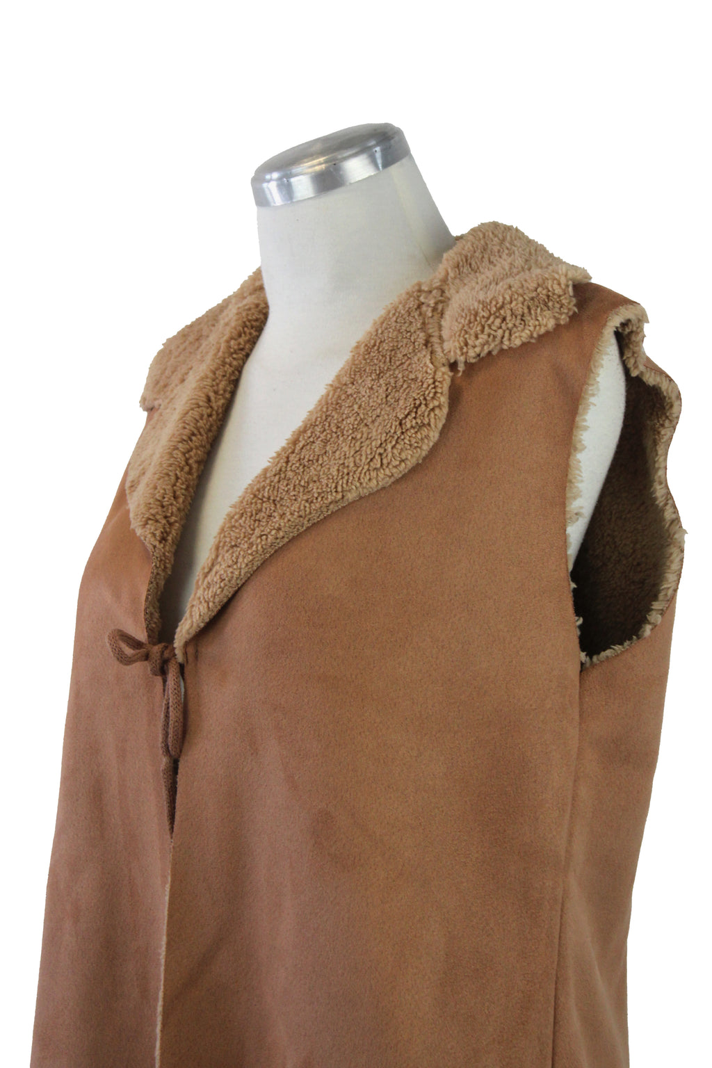 25357 Chaleco de Gamuza Liso con Jareta