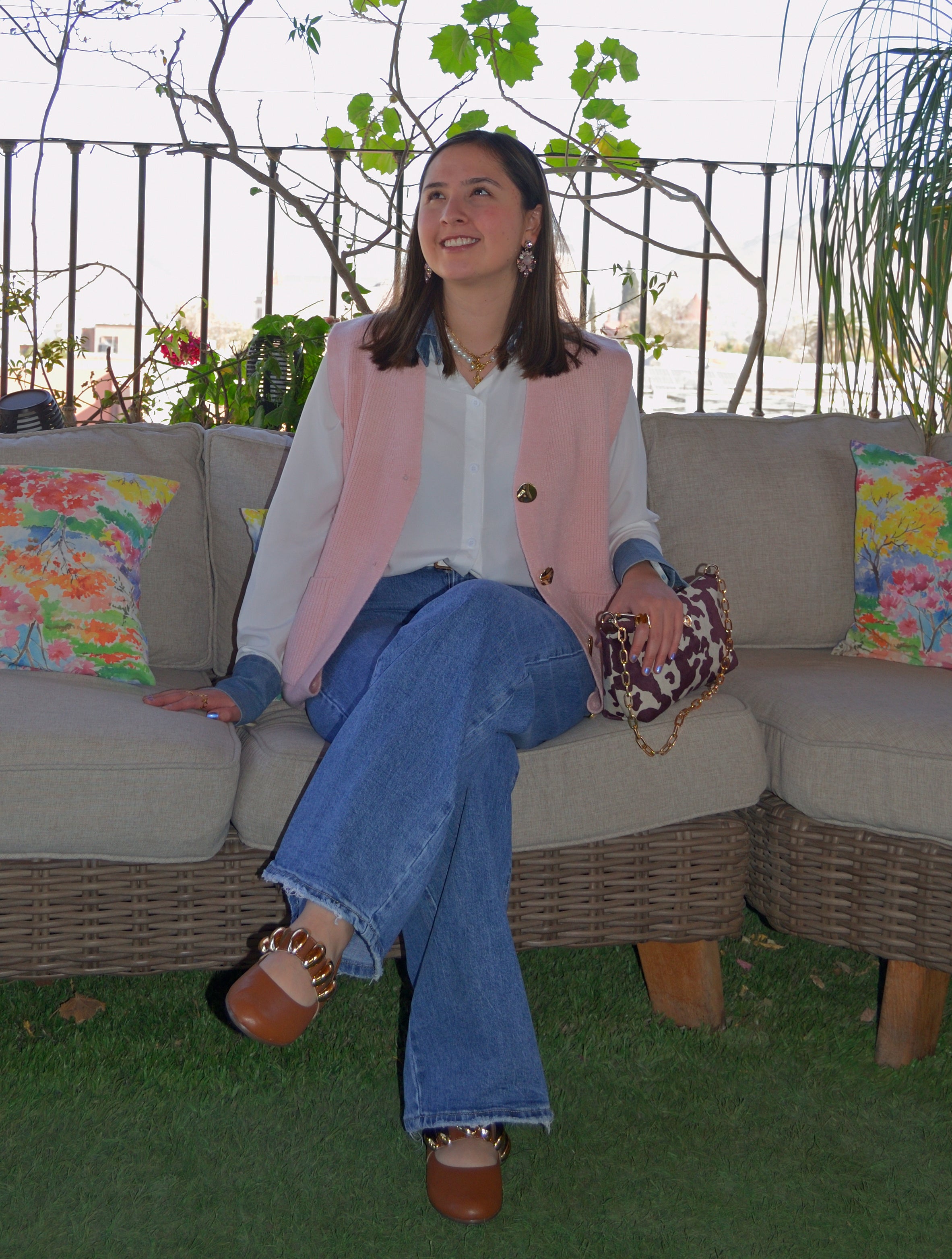 ES-2428 Pantalón Mezclilla Wideleg Borde deshilachado