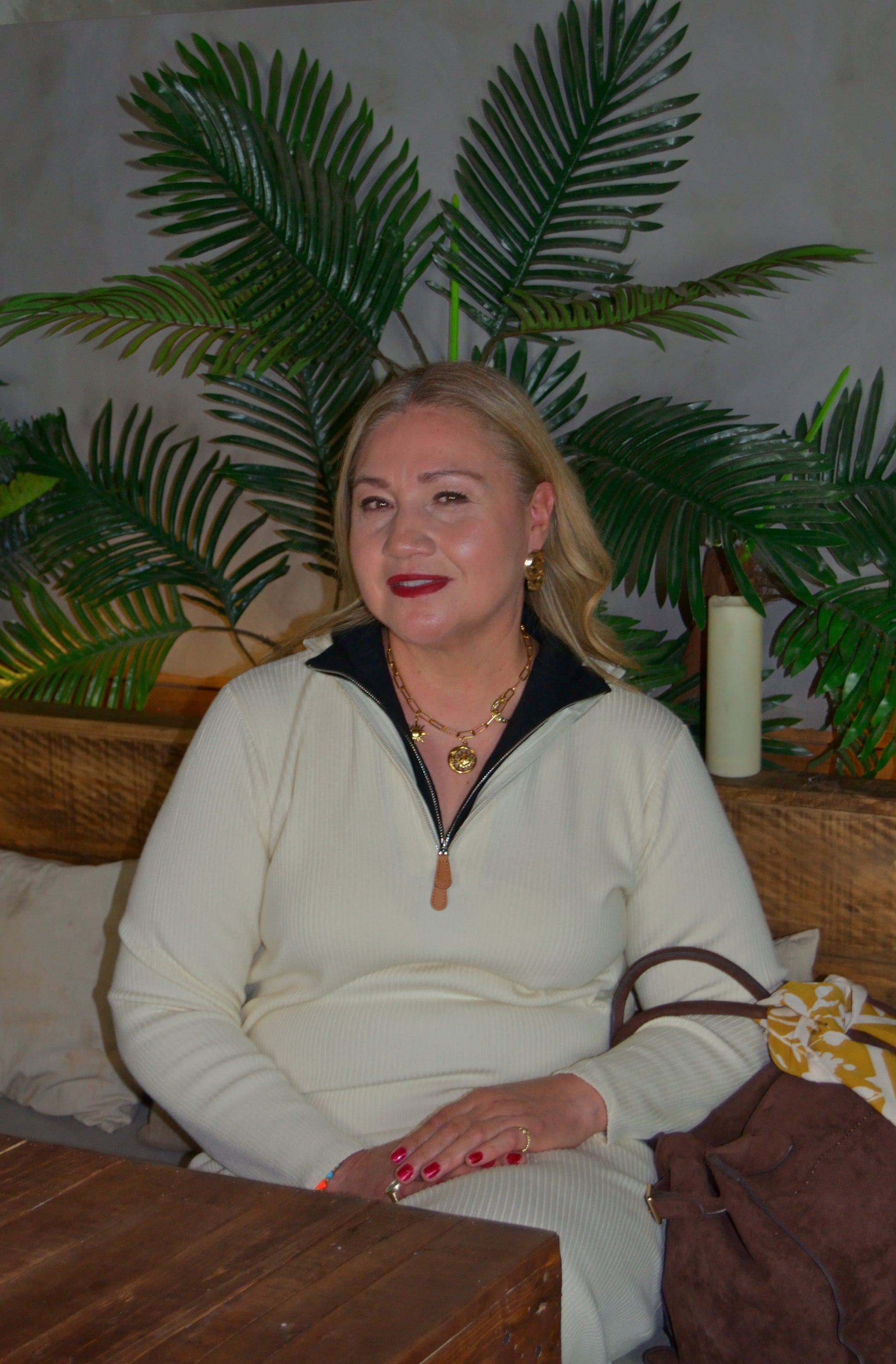 6092 Vestido Tipo Suéter Con Doble Cuello