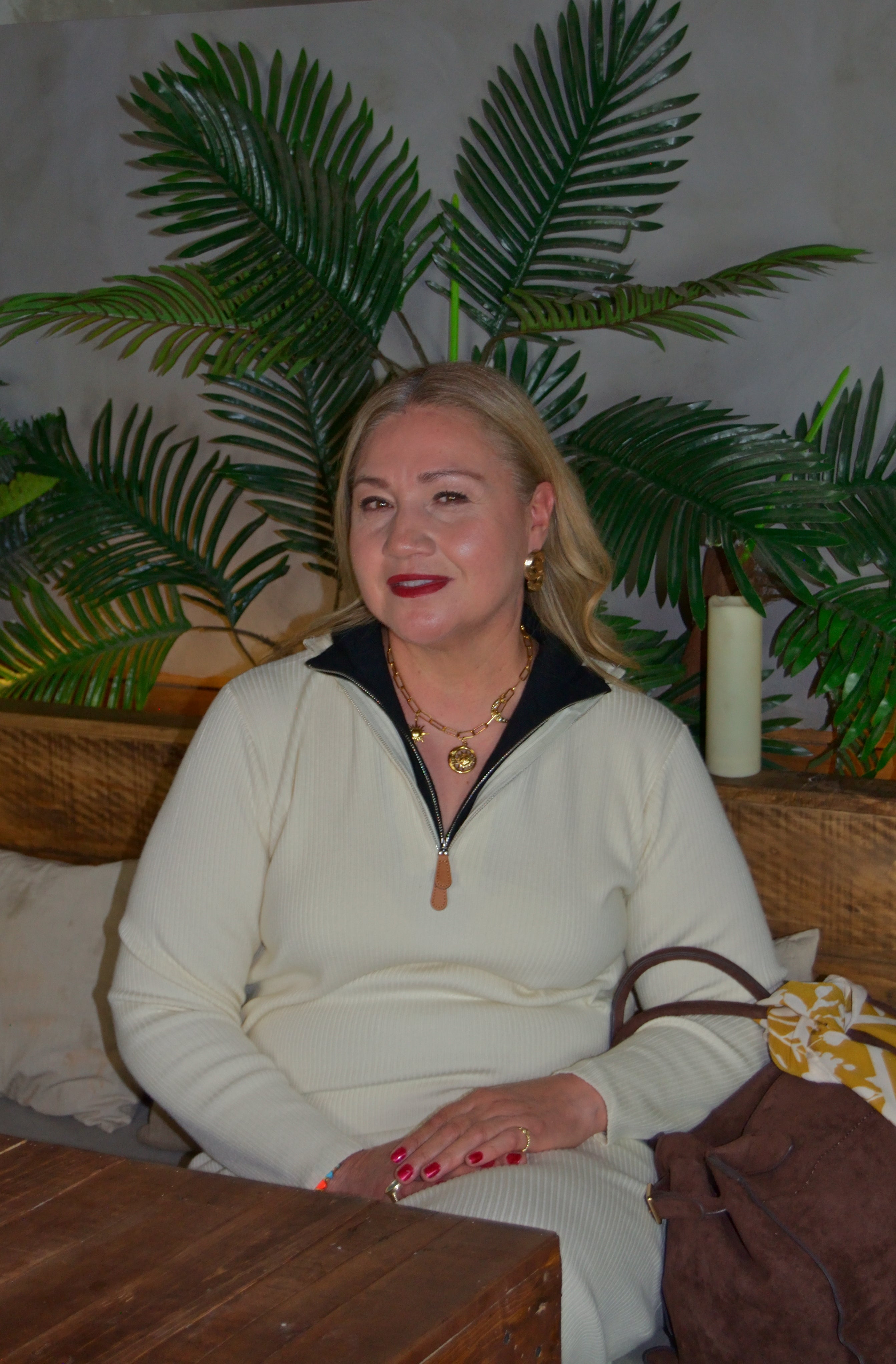 6092 Vestido Tipo Suéter Con Doble Cuello