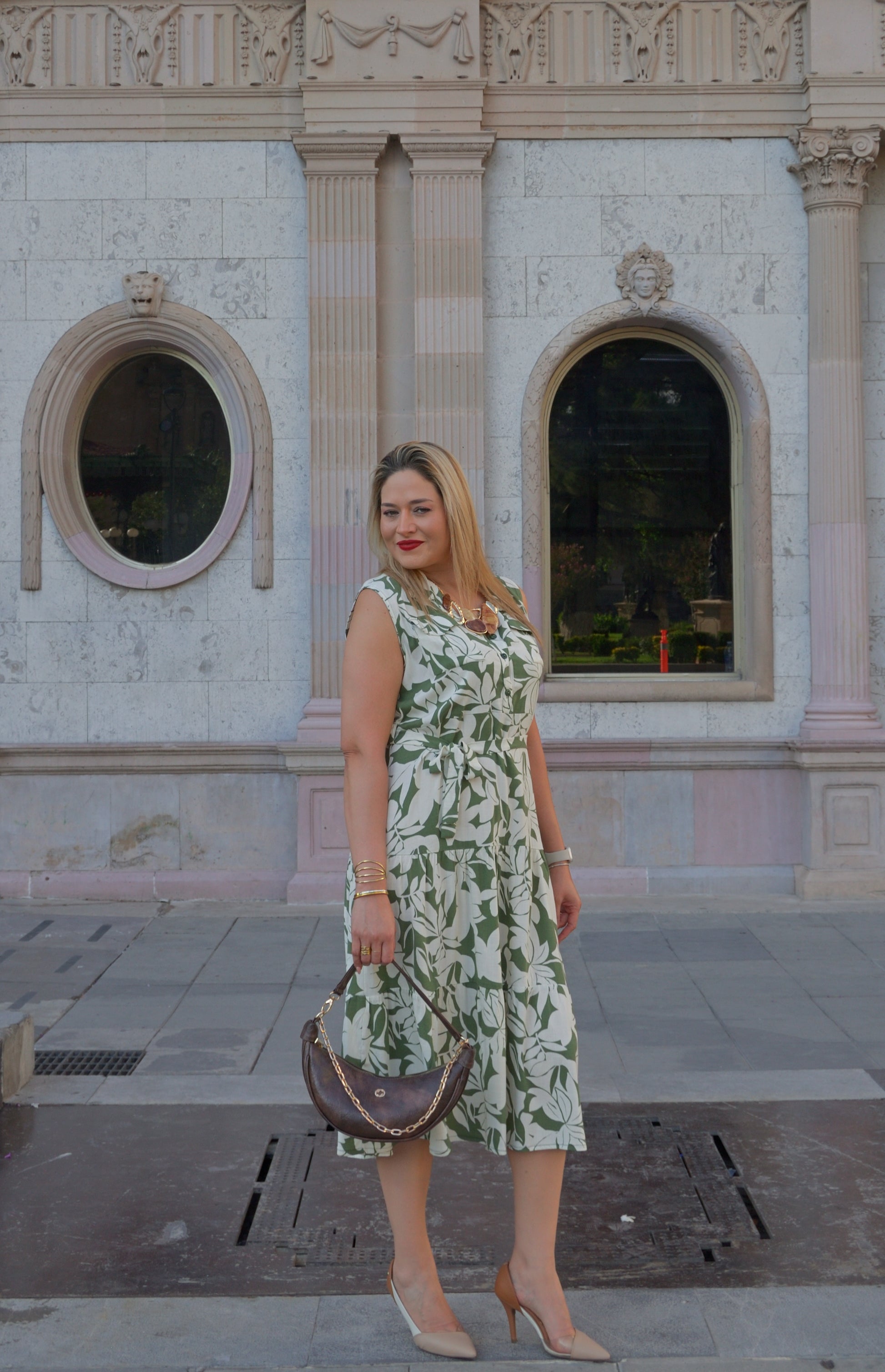 12620 Vestido Largo Estampado Floral
