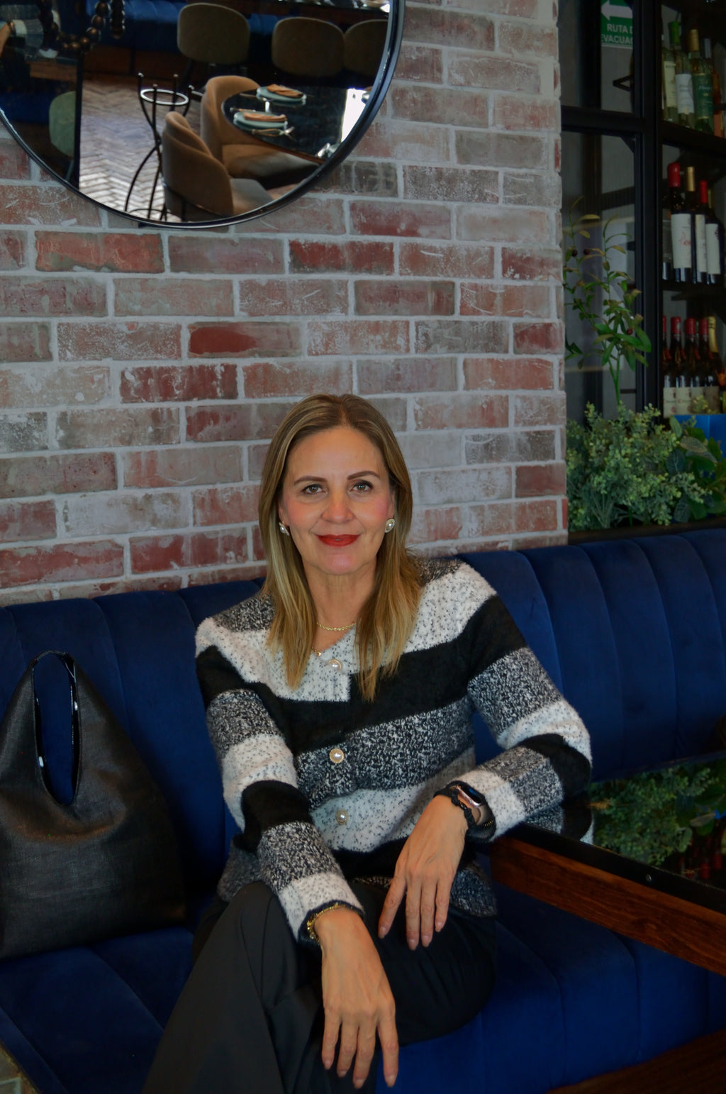 817 Suéter Afelpado Franjas y Puntos