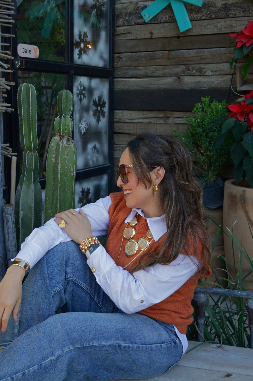 25362 Camisa Corta Cuello Sport Botones Dorados