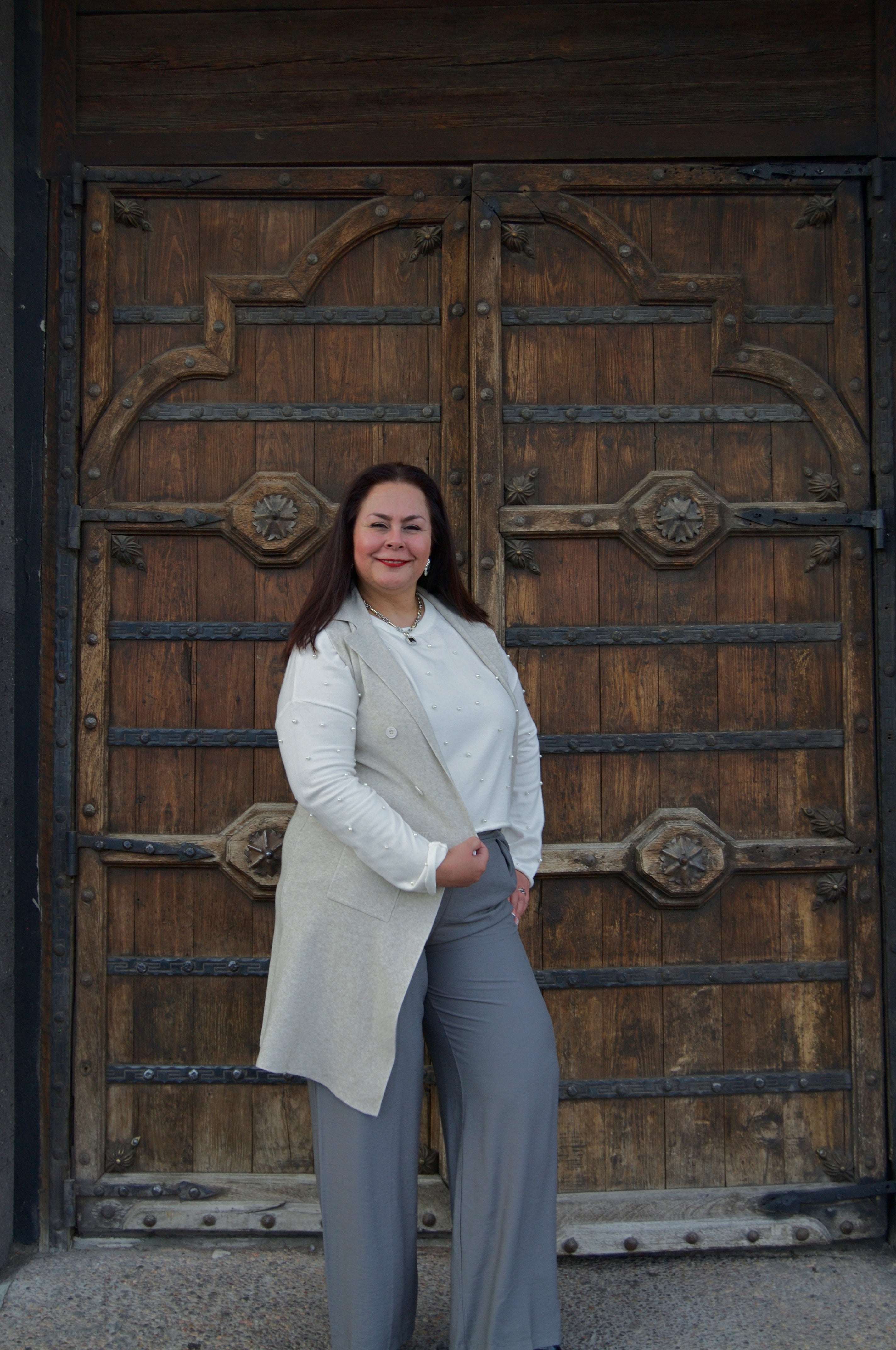 Z-1188M Chaleco Tipo Suéter Largo con Botones