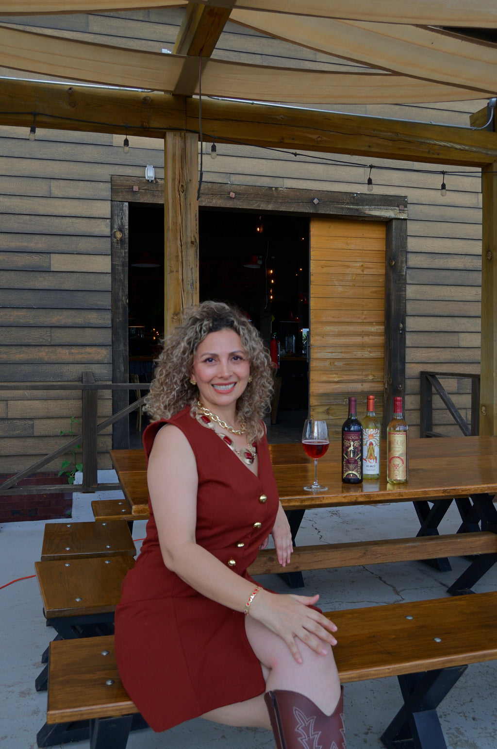 4243SPJ Vestido Sin Mangas Botones Dorados