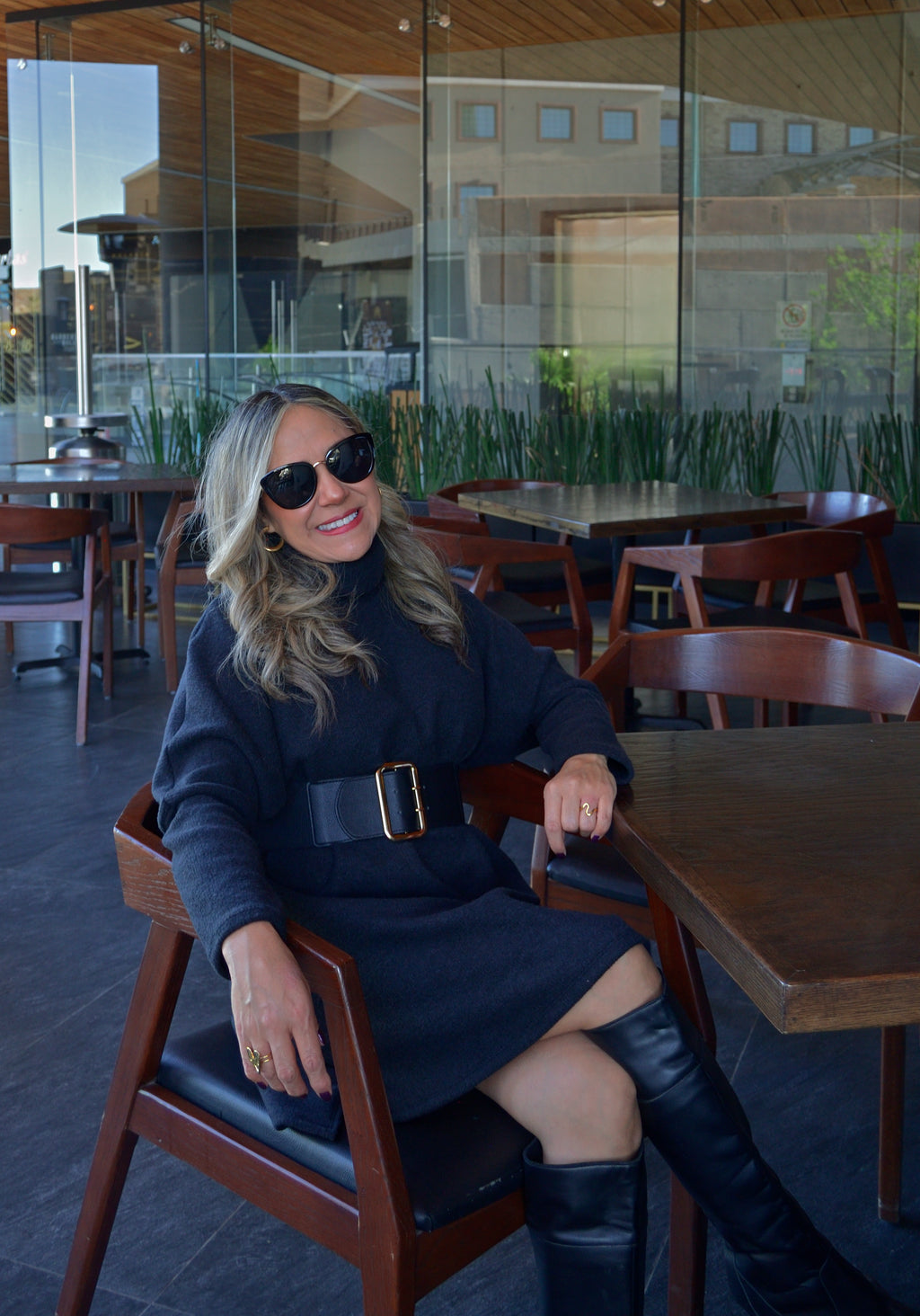 2711RBRJ Blusón con Cuello de Tortuga y Manga Abullonada