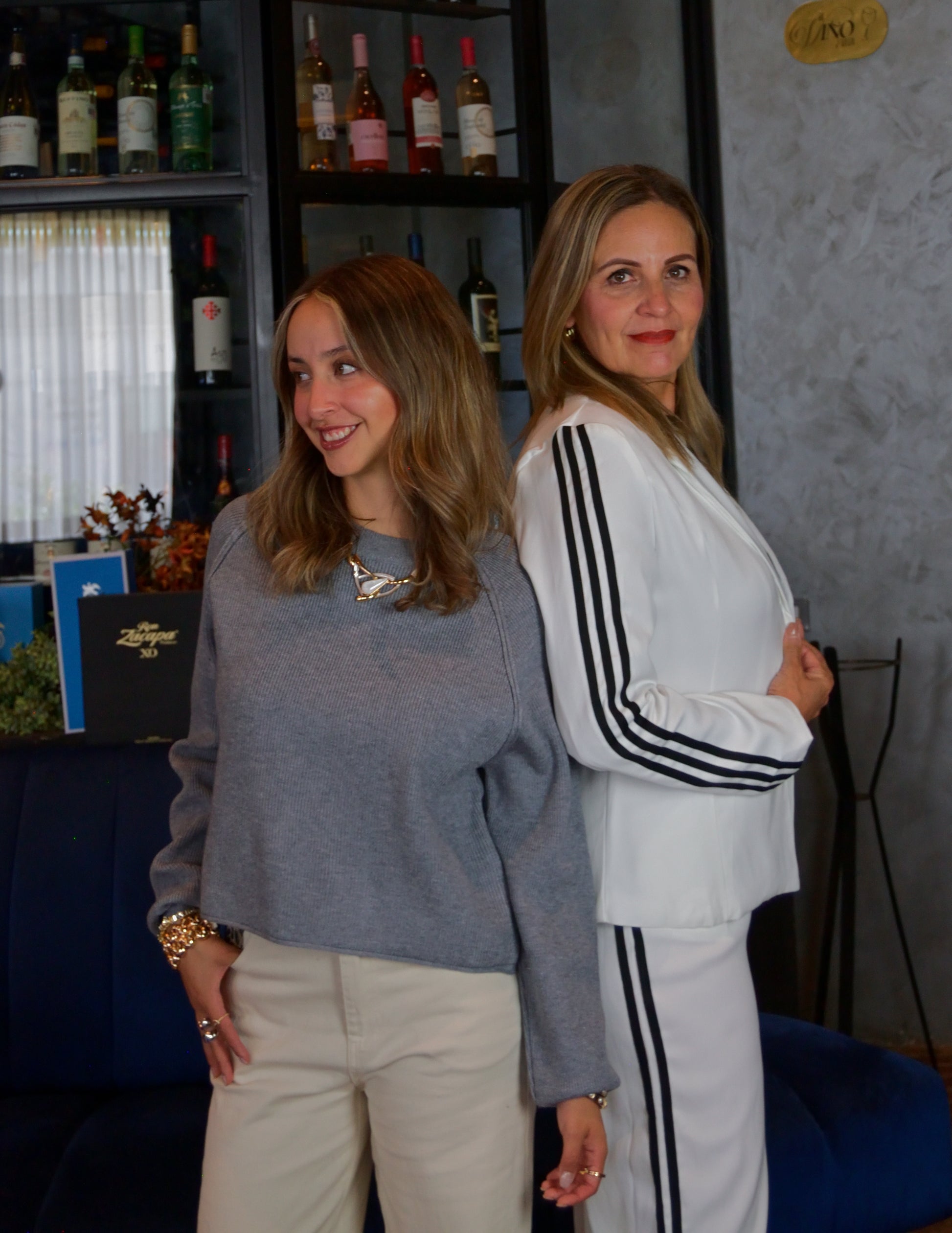 L807 Conjunto Saco con Rayas Laterales