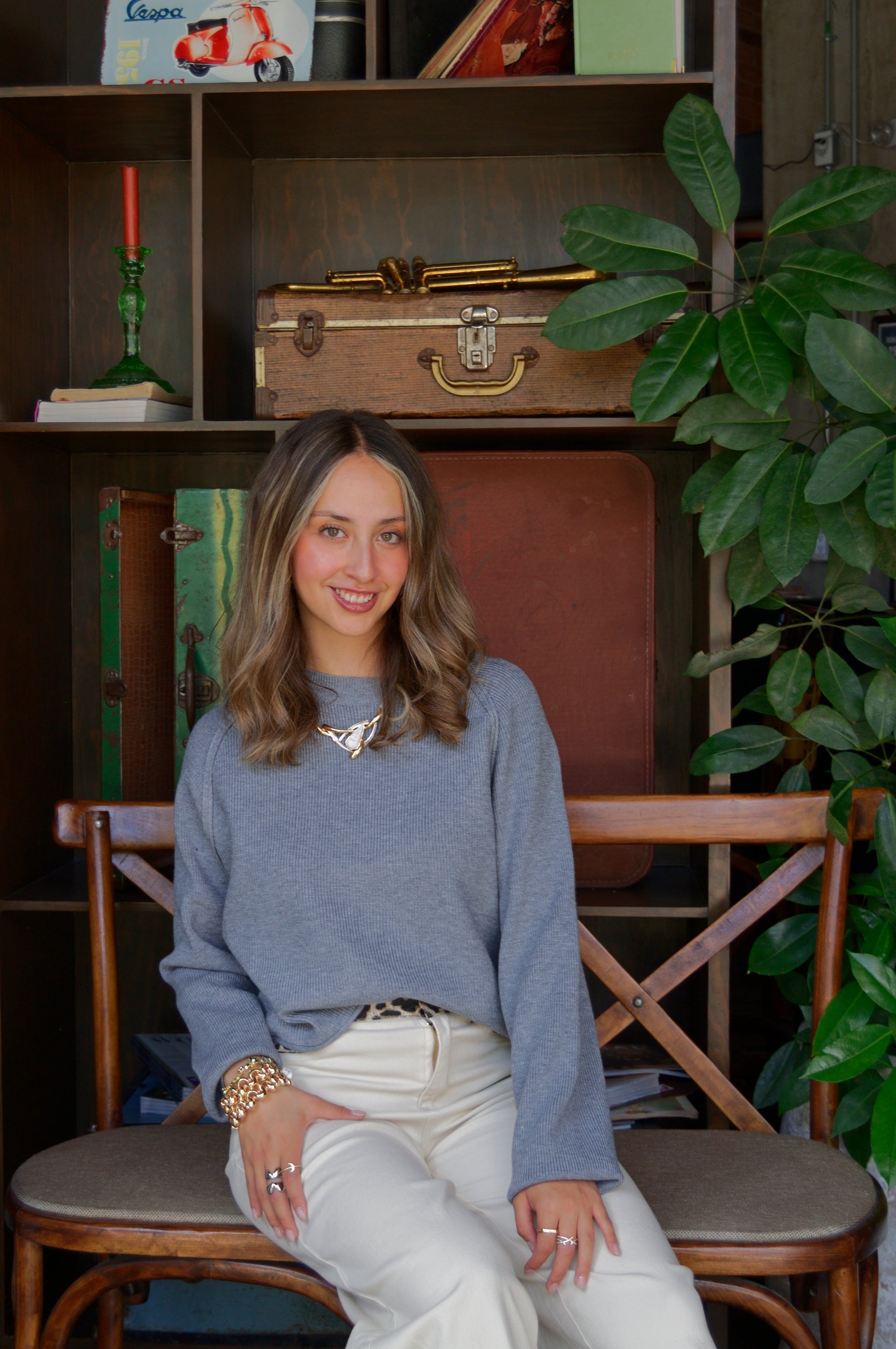 BK010 Suéter Líneas Parte Inferior sin Costura